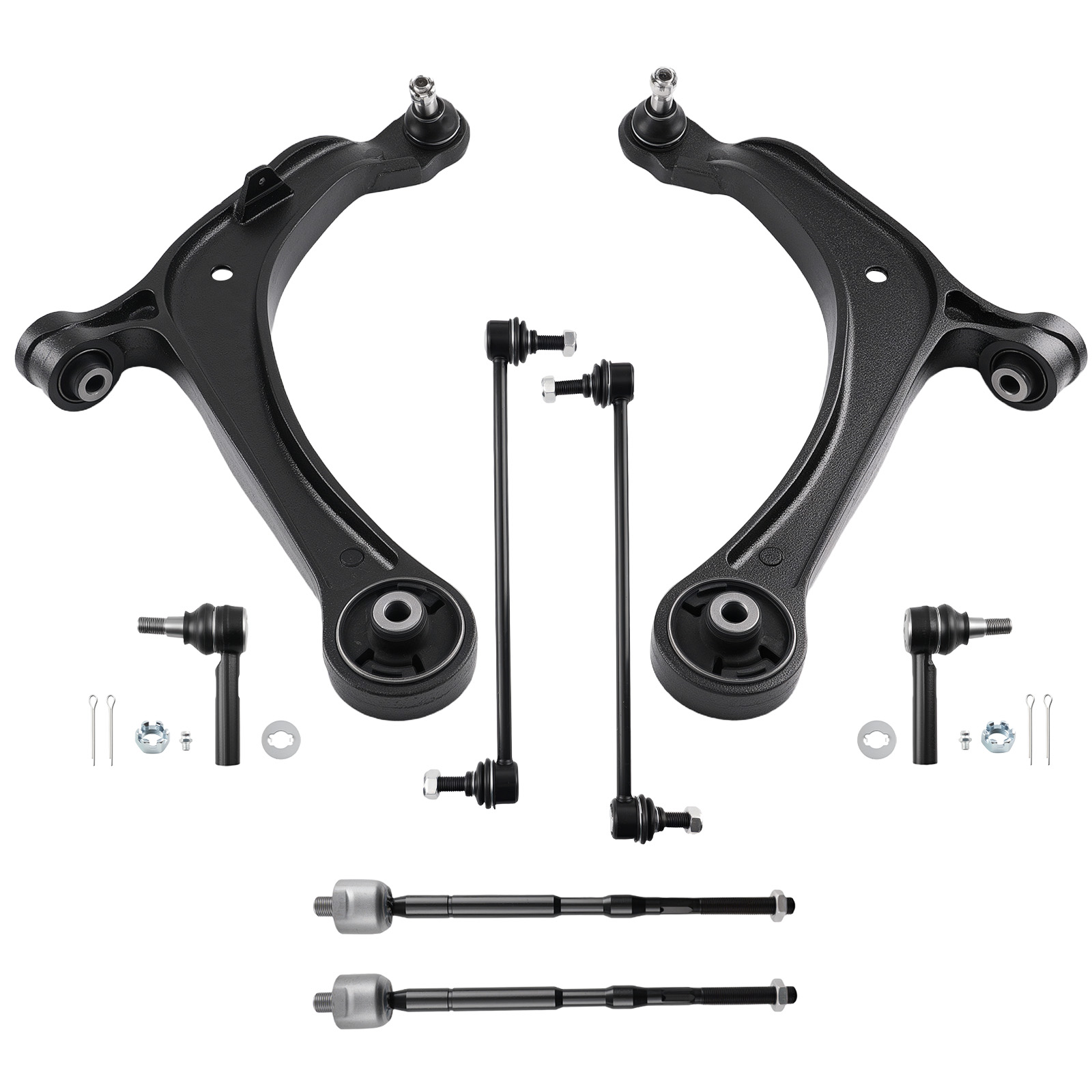 8x Front Lower Control Arm Tie Rod End Sway Bar For 2011-2016 2017 Honda Odyssey