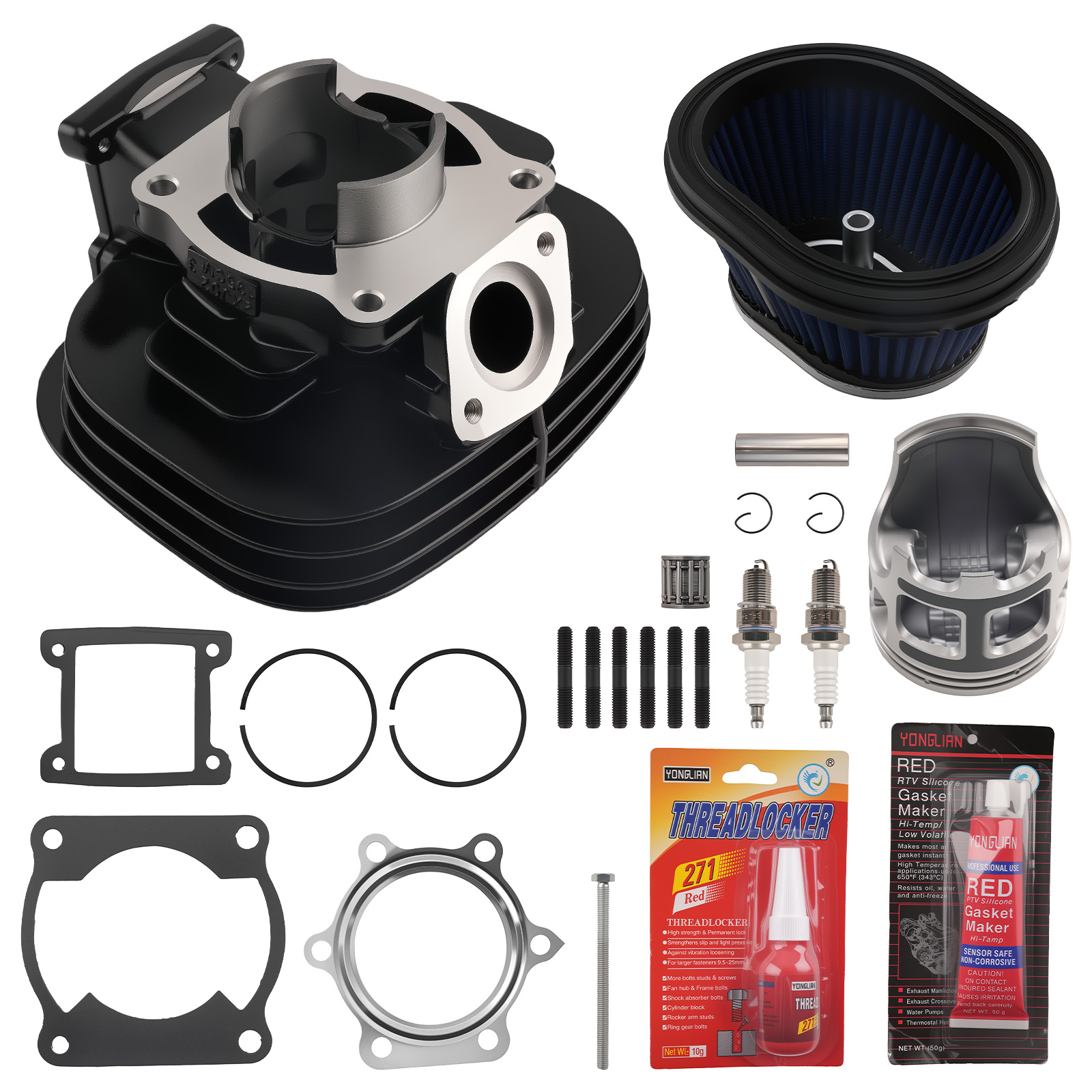 Cylinder Top End Rebuild Kit for Yamaha Blaster 200 1988-2006 with Air Filter
