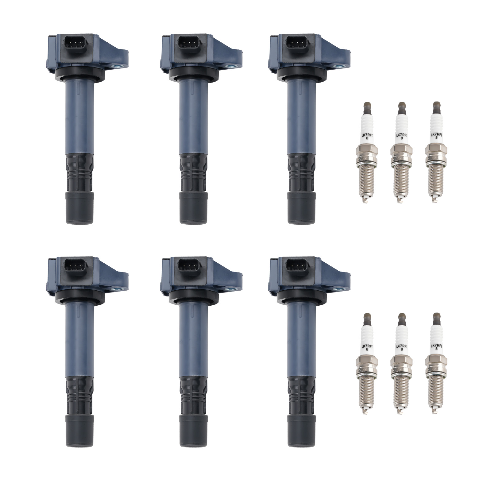 UF713 Ignition Coil & Iridium Spark Plug Set for Honda Accord Pilot Odyssey 3.5L