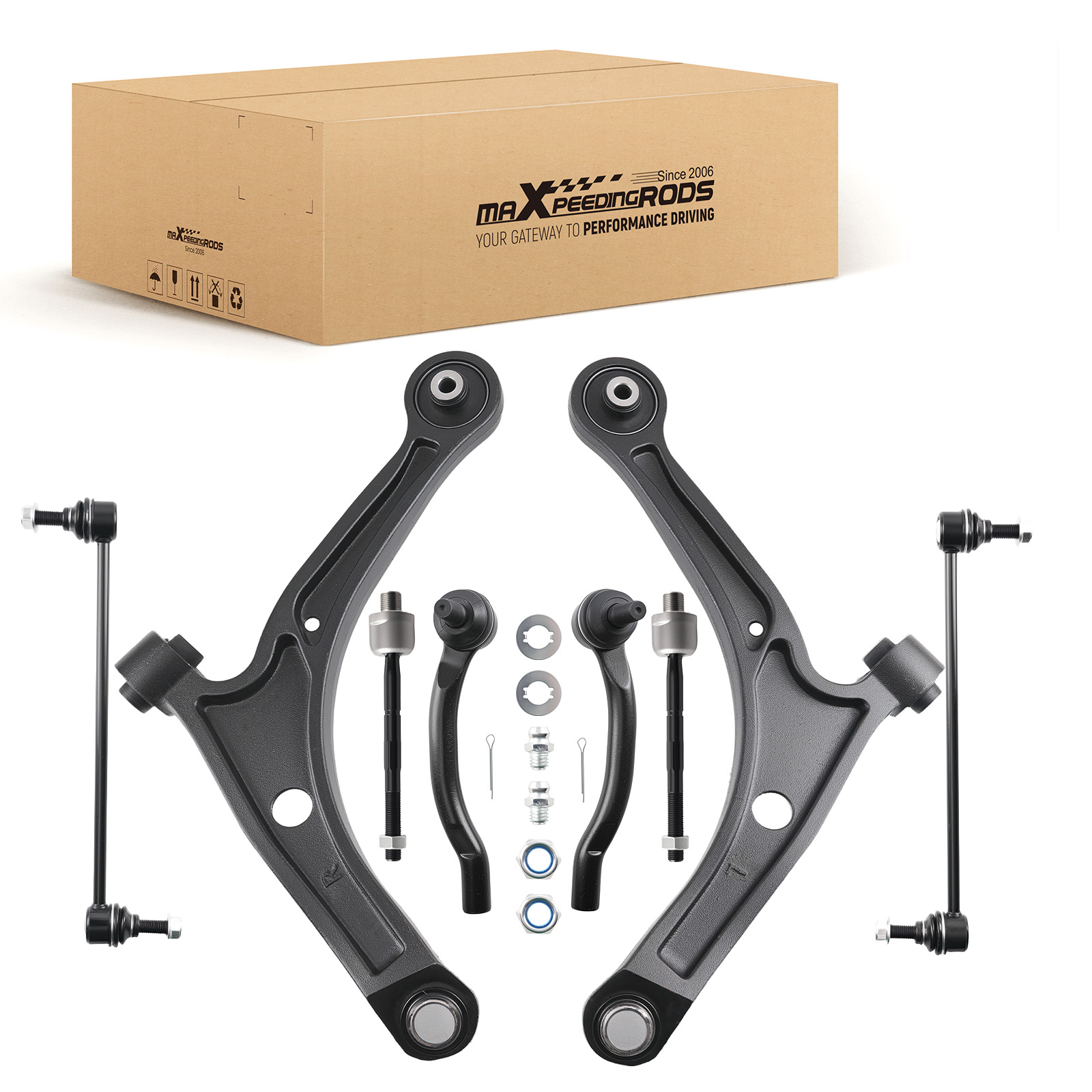 8x Front Lower Control Arms LH RH for 2003-2005 Honda Pilot 2001-2005 Acura MDX
