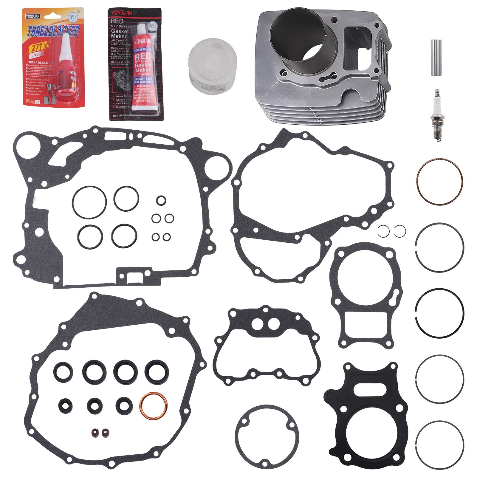Cylinder Piston Top End Rebuild Kit for Honda TRX250 Recon Sportrax 250EX 97-24