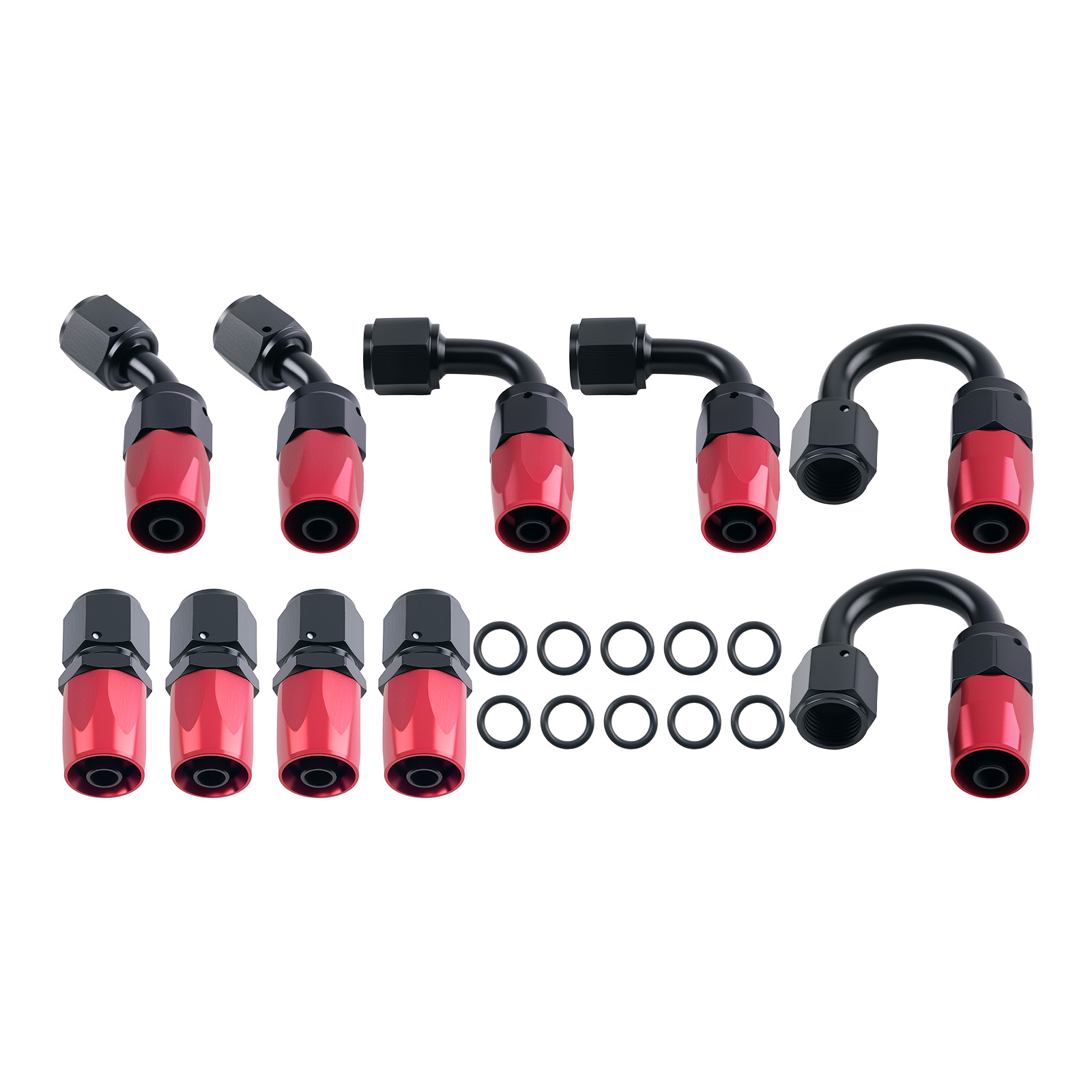 AN6 Nylon Steel Braided Oil Fuel Line Hose 16FT + Fitting Hose End Adaptor Kit