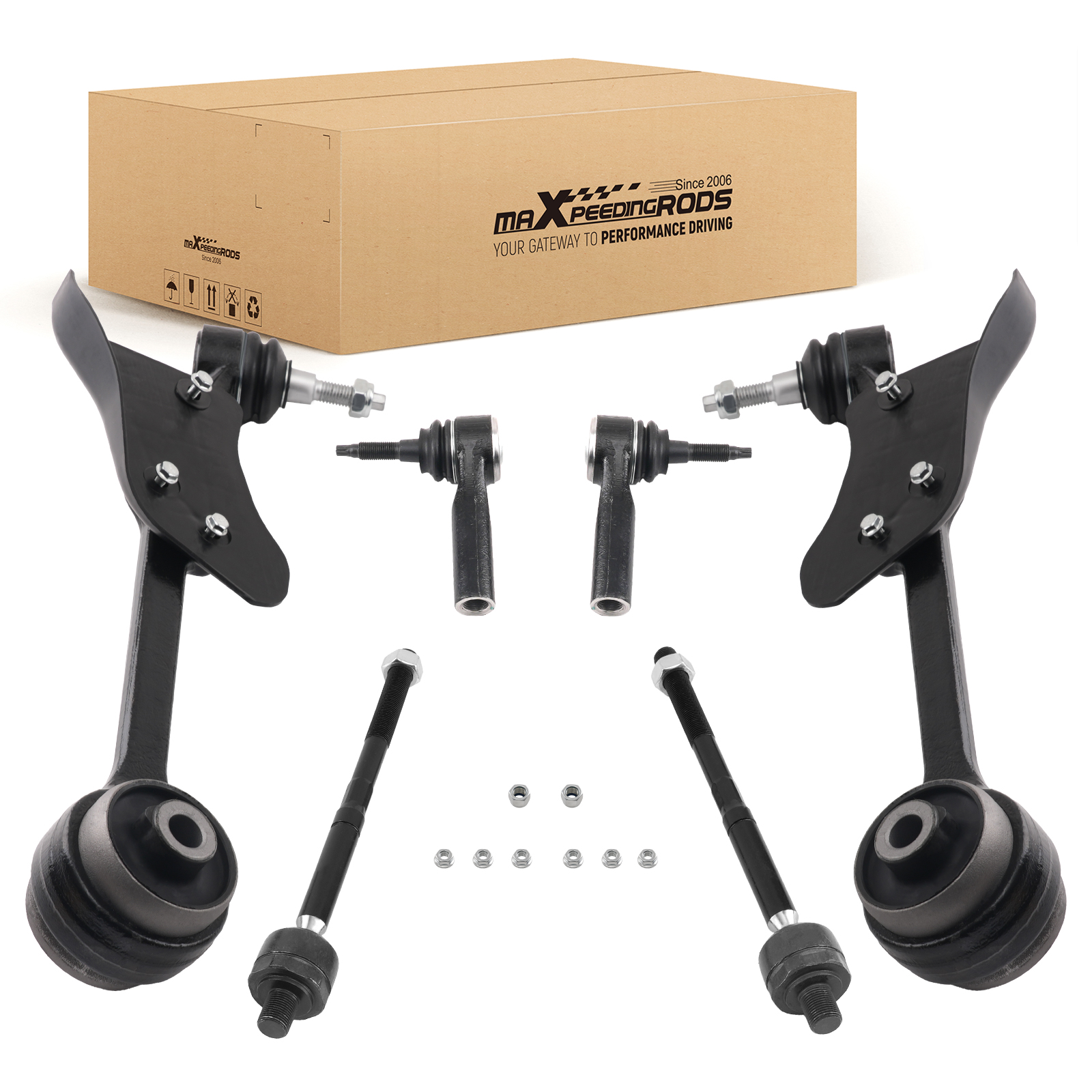 Front Lower Forward Control Arm w/Ball Joint Tie Rod For FORD MUSTANG 2015-2019