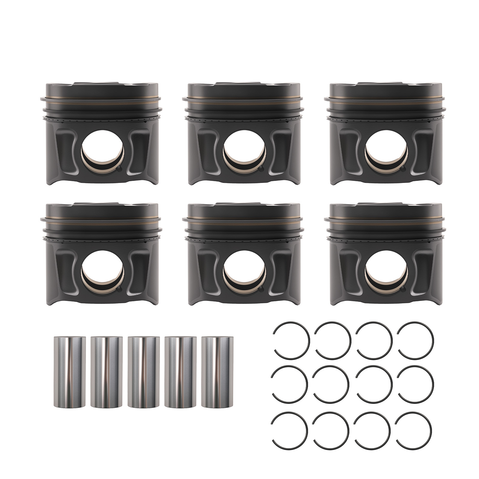 6PC Engine Piston Kit for Ram 1500/Grand Cherokee 3.0L Diesel 14-2019 68147228AA