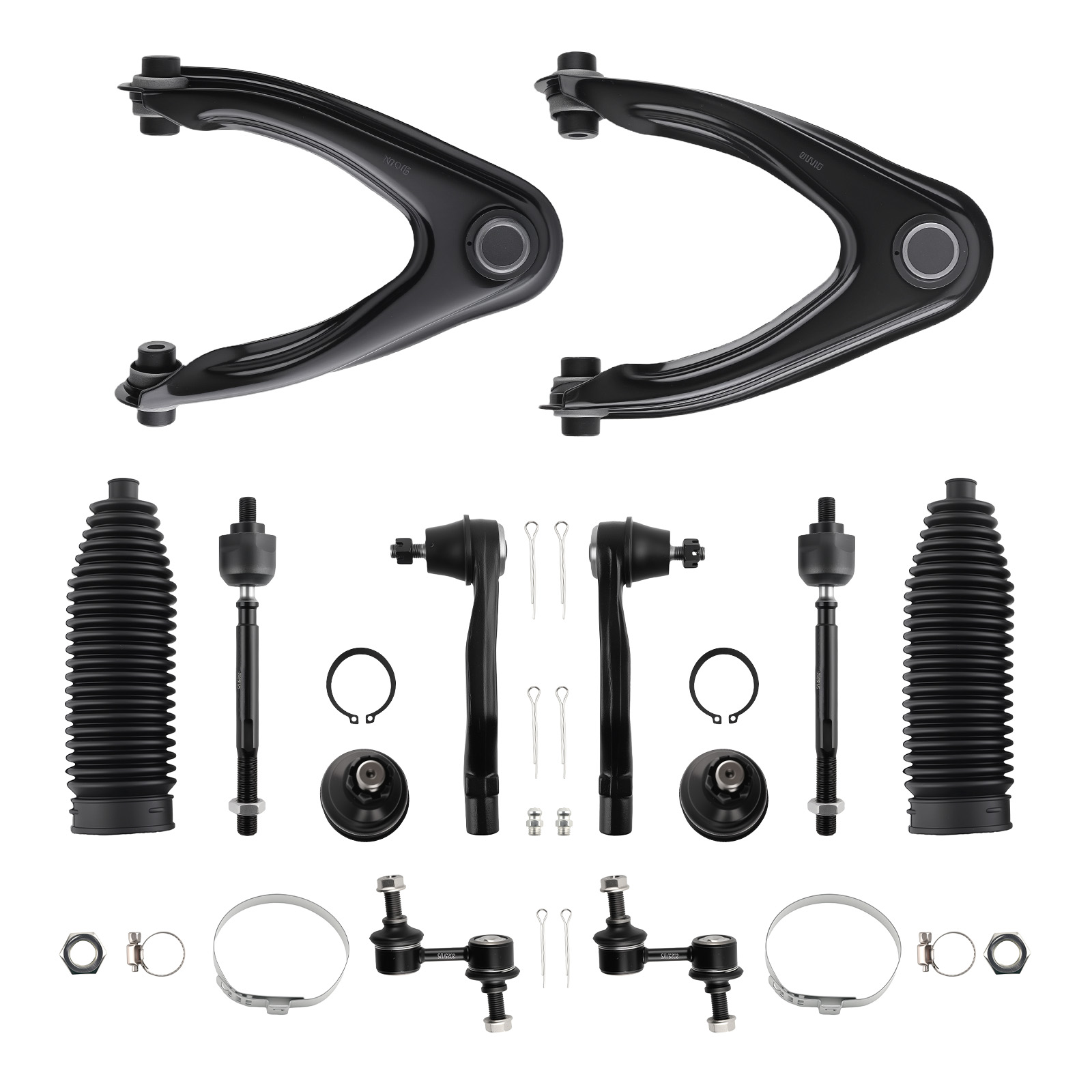 12x Front Upper Control Arms Tie Rods Kit For 1997 1998 1999 - 2001 Honda CR-V