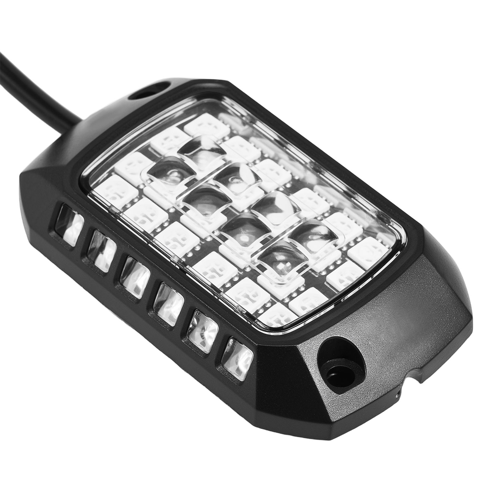 LED Rock Lights 12Pcs RGB For Car Truck SUV ATV Motorcycle Waterproof Pod Kit