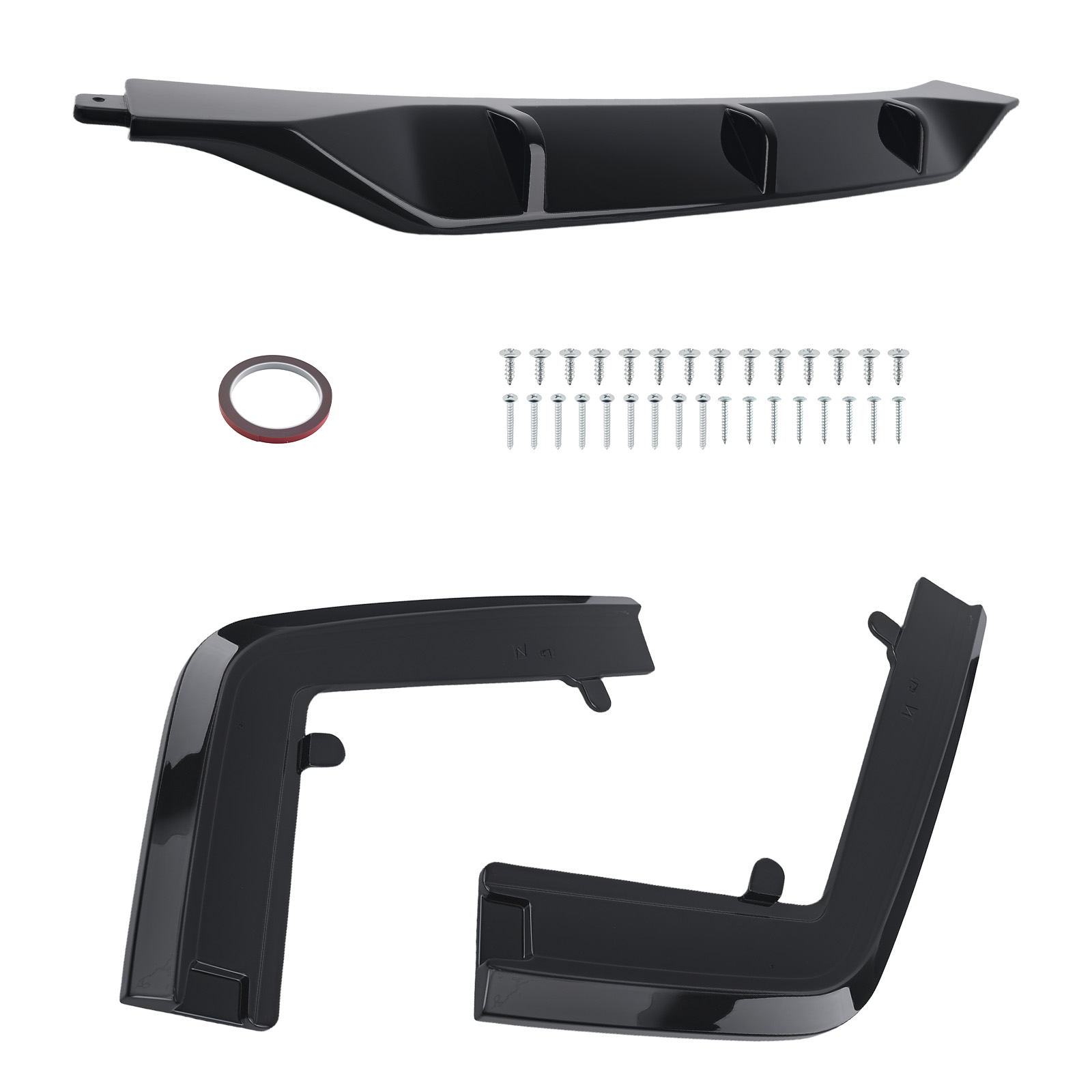 Black Rear Bumper Lip Kit for BMW G11 G12 7 Series M Sport 2019-22 3PC Diffuser