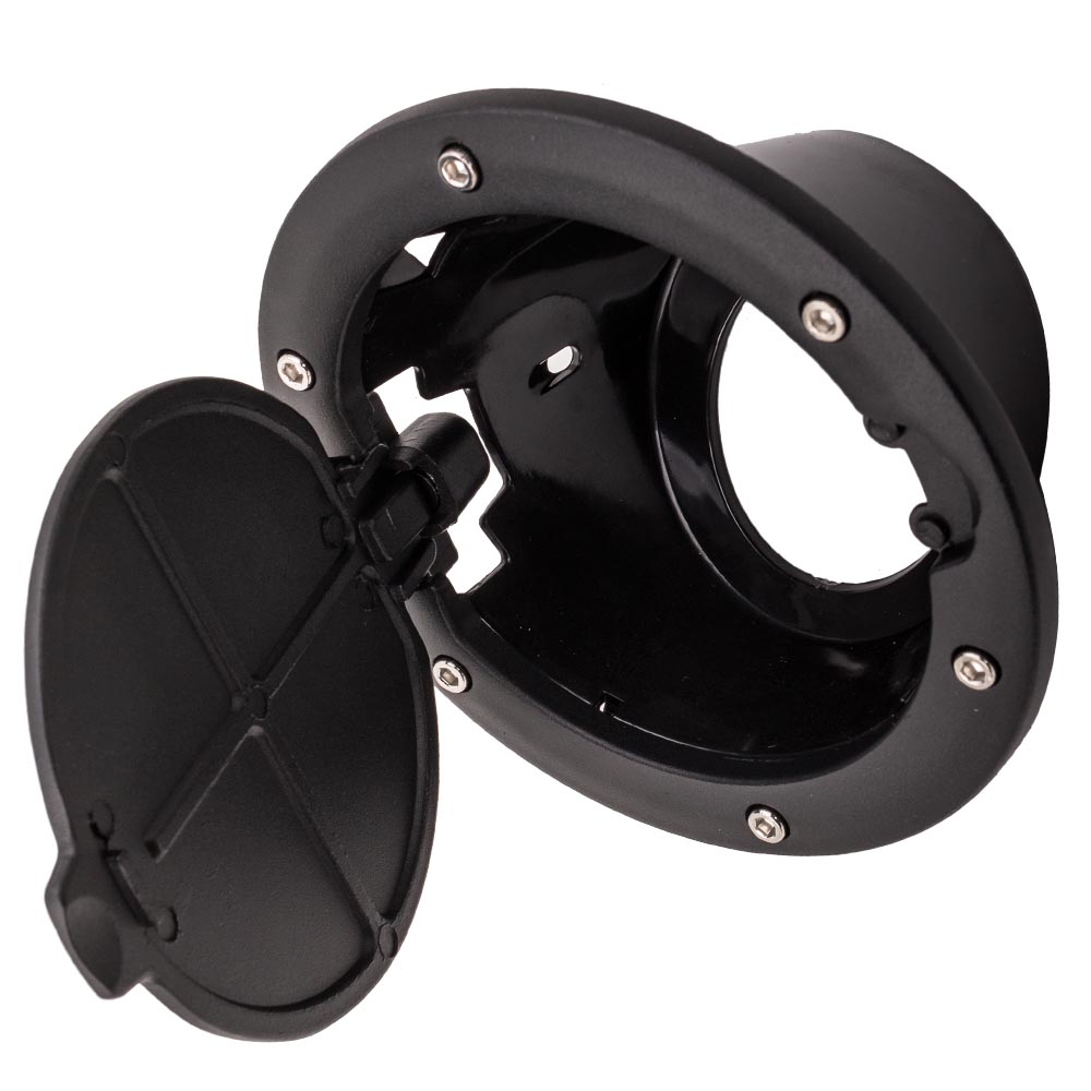 Aluminum Gas Fuel Door Cover Cap For Jeep Wrangler JK Black New 2007