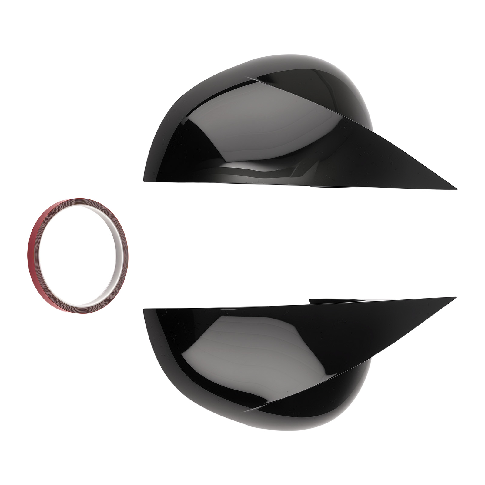 Mirror Cover Protection Kit for Kia K5 2021-2025 Gloss Black ABS Left Right Pair
