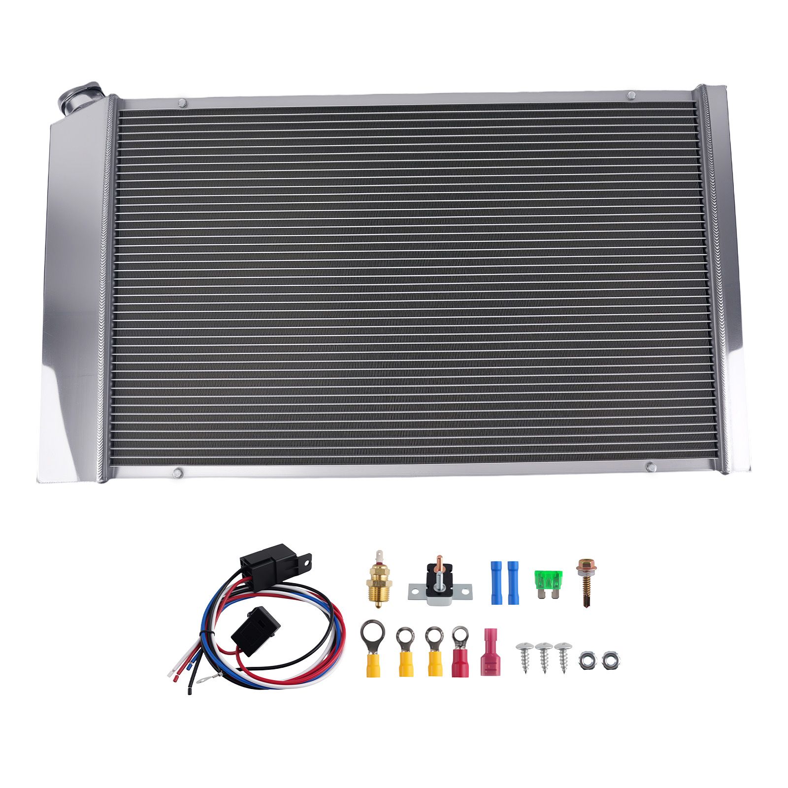 3 Row Radiator Fan for Buick LeSabre 3.8L 1976-1978 DPI161 Aluminum Cross Flow