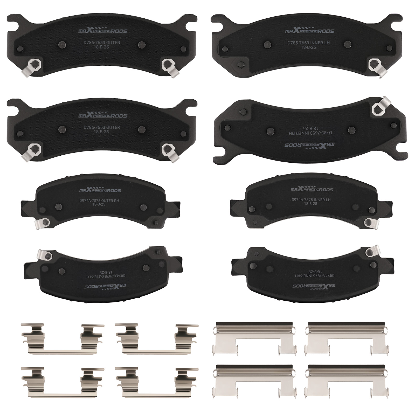 Ceramic Brake Pads Rear&Front for GMC Yukon Chevy Avalanche 02-06 P-974A