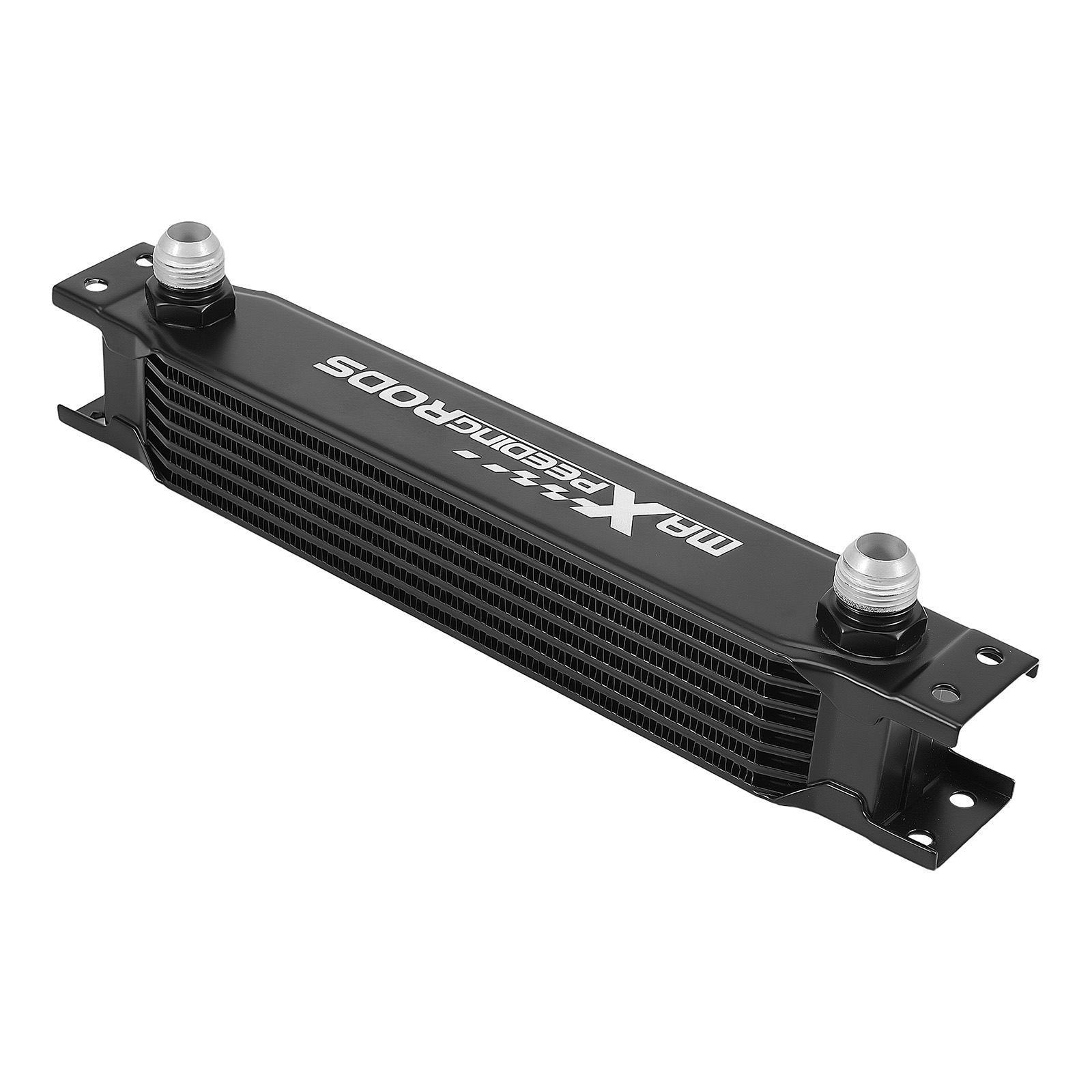 7 Row Aluminum Transmission Oil Cooler Universal 10AN Kit w/ Air Guide Black