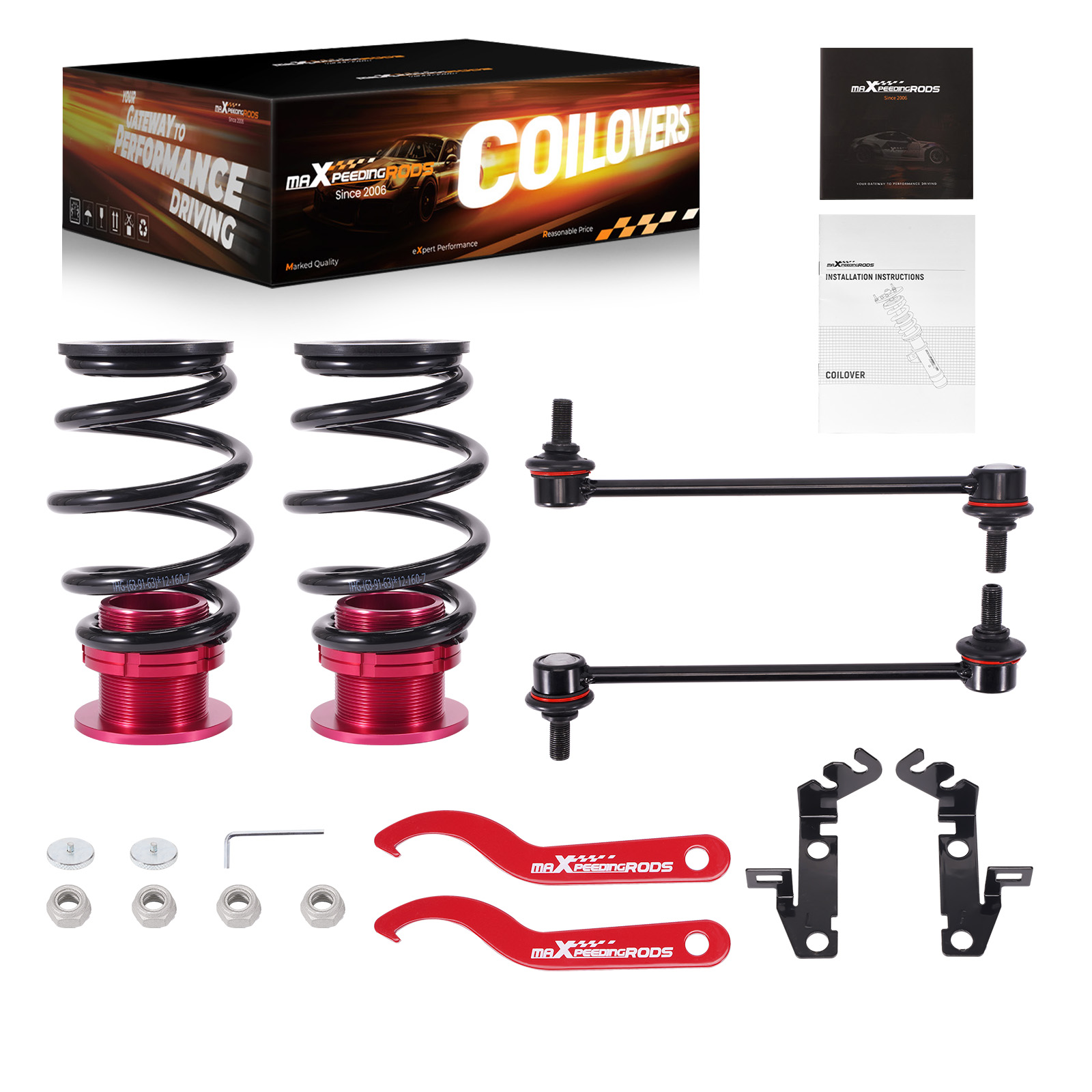Coilover 24 Way Damper Adjustable Shock & Springs Kit for CHEVROLET COBALT 05-10