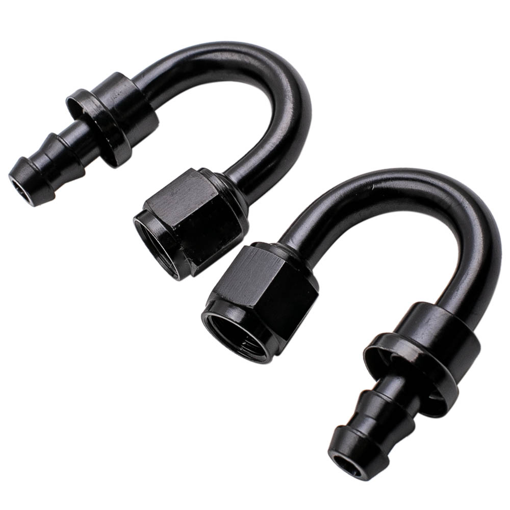 20Feet 6AN Stainless Steel Braided Fuel Line + 10PCS Push Lock Fitting