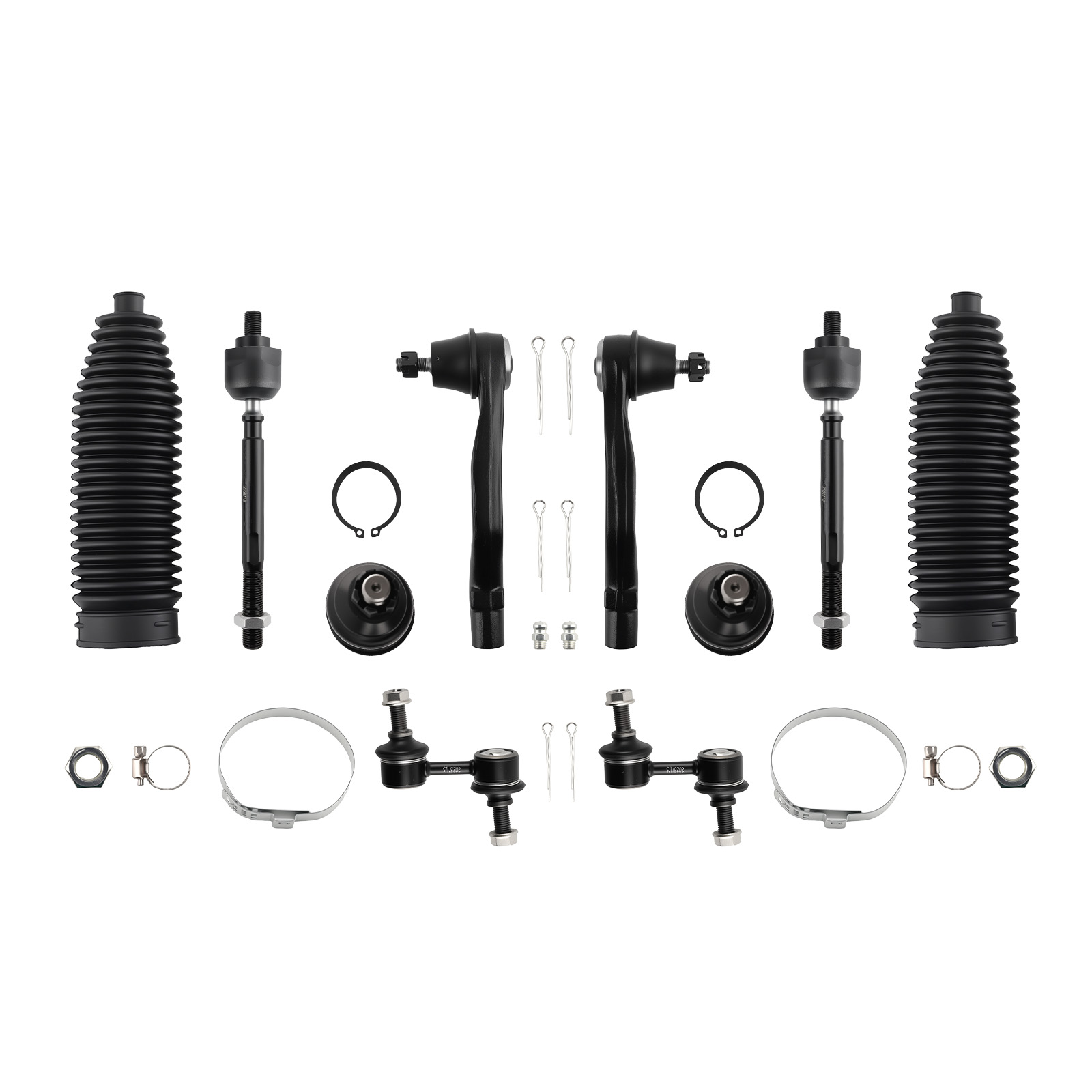 12x Front Upper Control Arms Tie Rods Kit For 1997 1998 1999 - 2001 Honda CR-V
