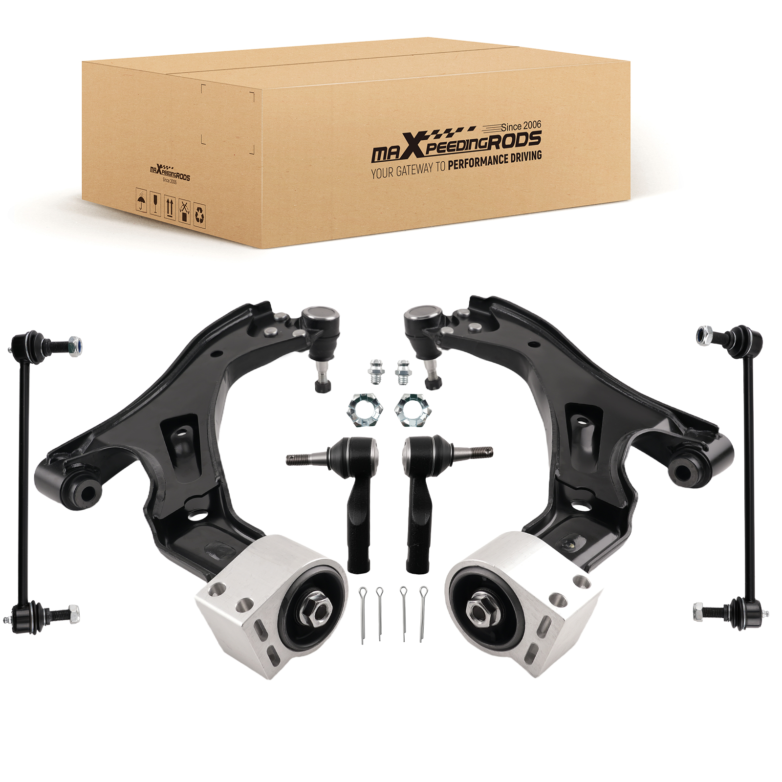 6pcs Front Lower Control Arms w/Ball Joint Assembly For Chevy Equinox 2005-2009