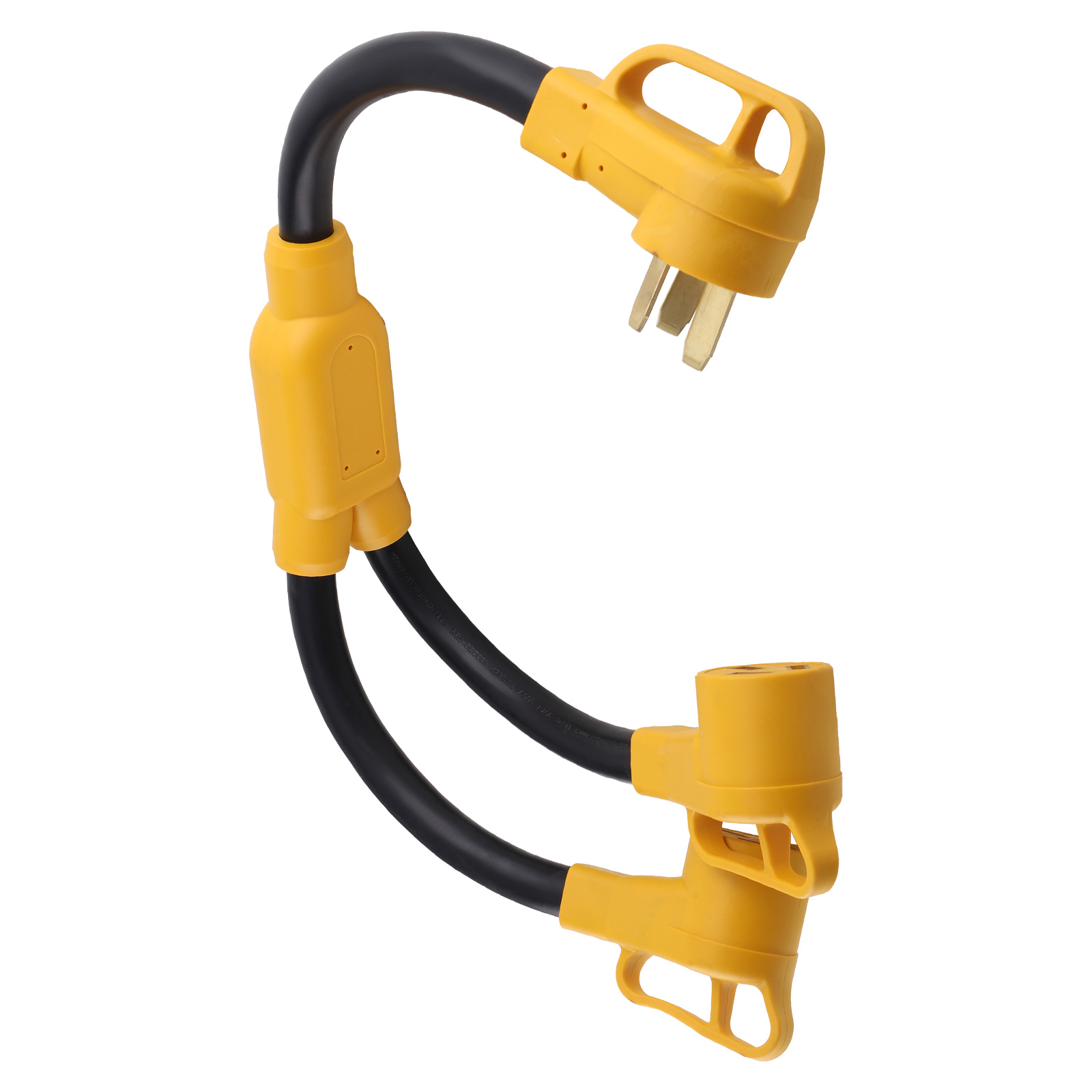 Three-hole Power Cord Y-adapter 10-50P to 2X 10-50R For EV Charger 3 Feet