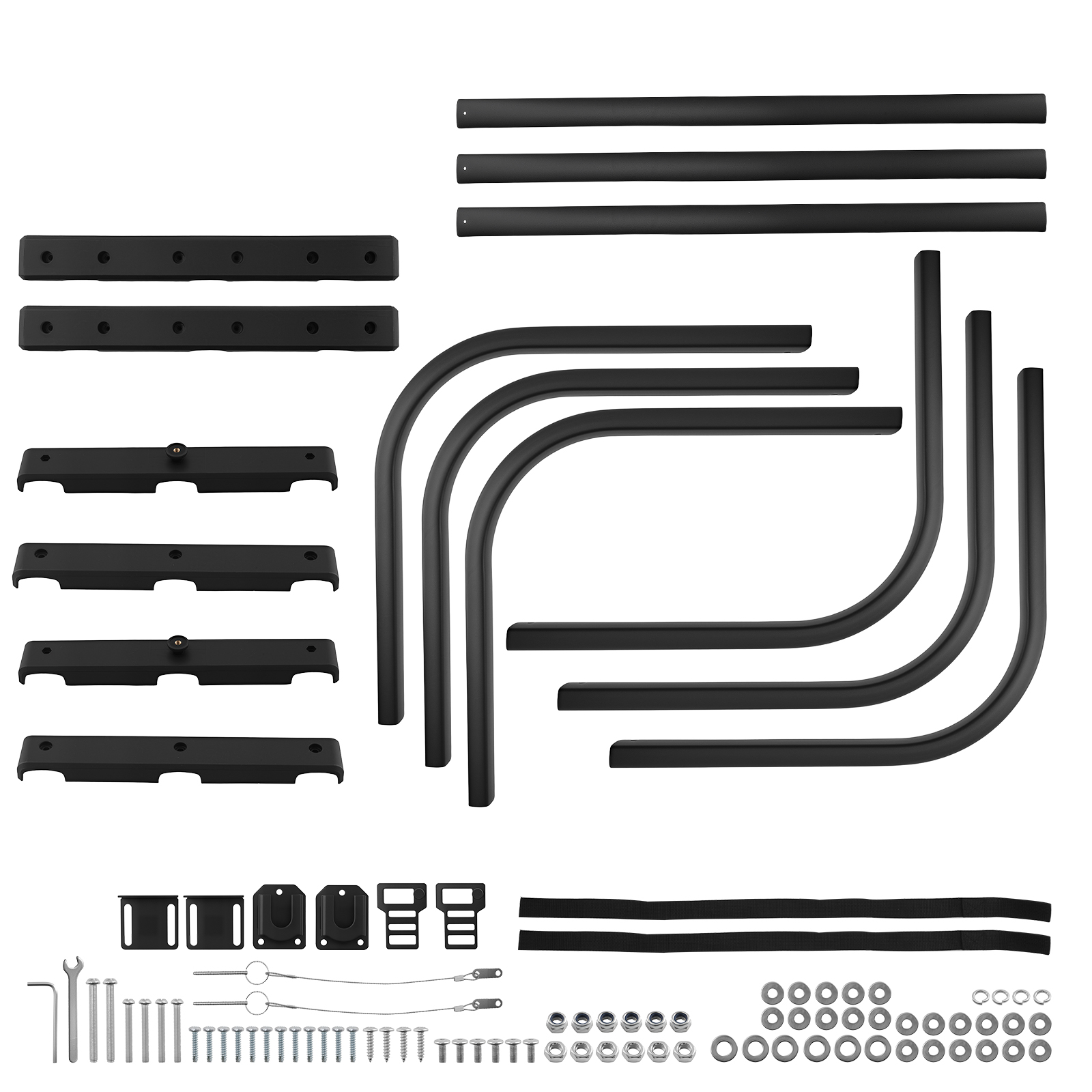 Adjustable Bed Extender for Pickup Truck 49-61in Aluminum Black 180° Flip