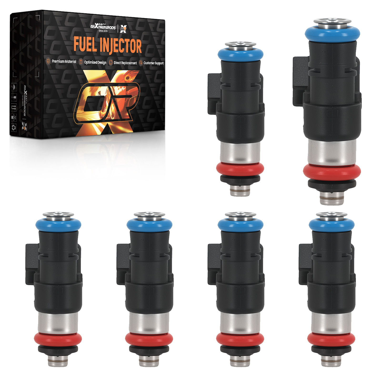 6pcs Gasoline Fuel Injectors for Ford F-150 Mustang 3.7L 2011-2014 0280158191