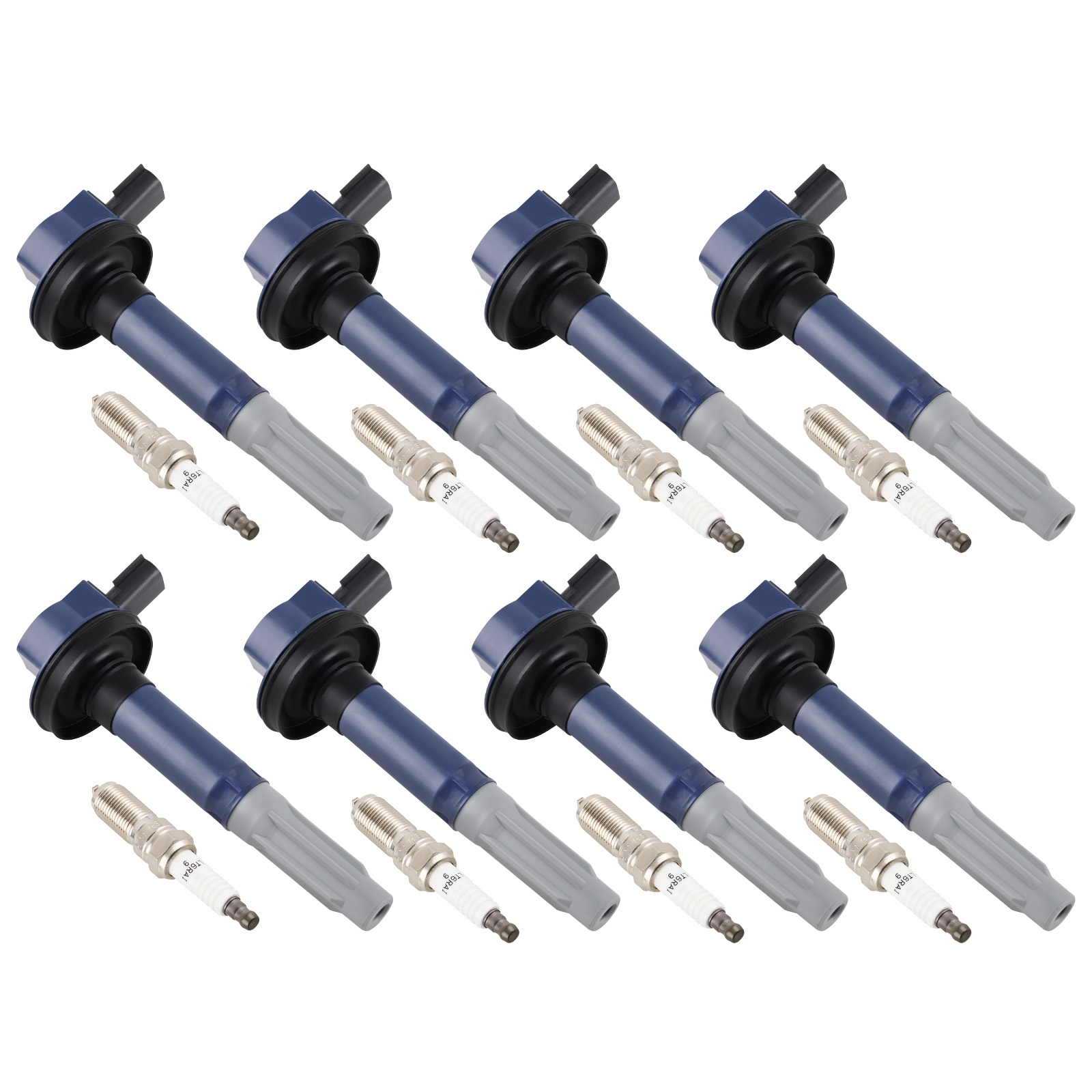 8 Ignition Coils & Spark Plug For Ford Mustang F-150 11-16 5.0L V8 BR3E12A375AA