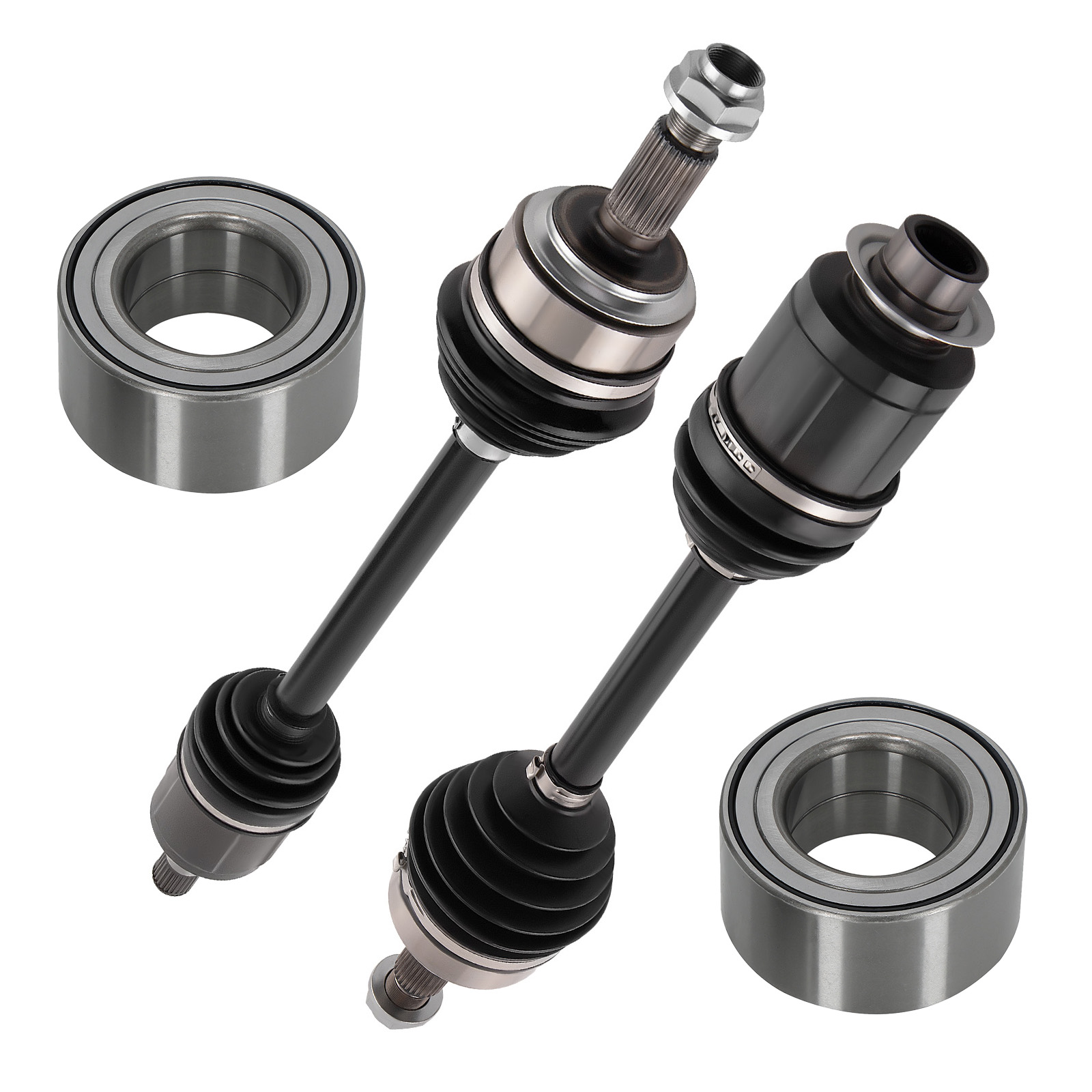 Front LH RH CV Axle Shaft +Bearings Set For Honda CR-V 2.4L 2007-2014