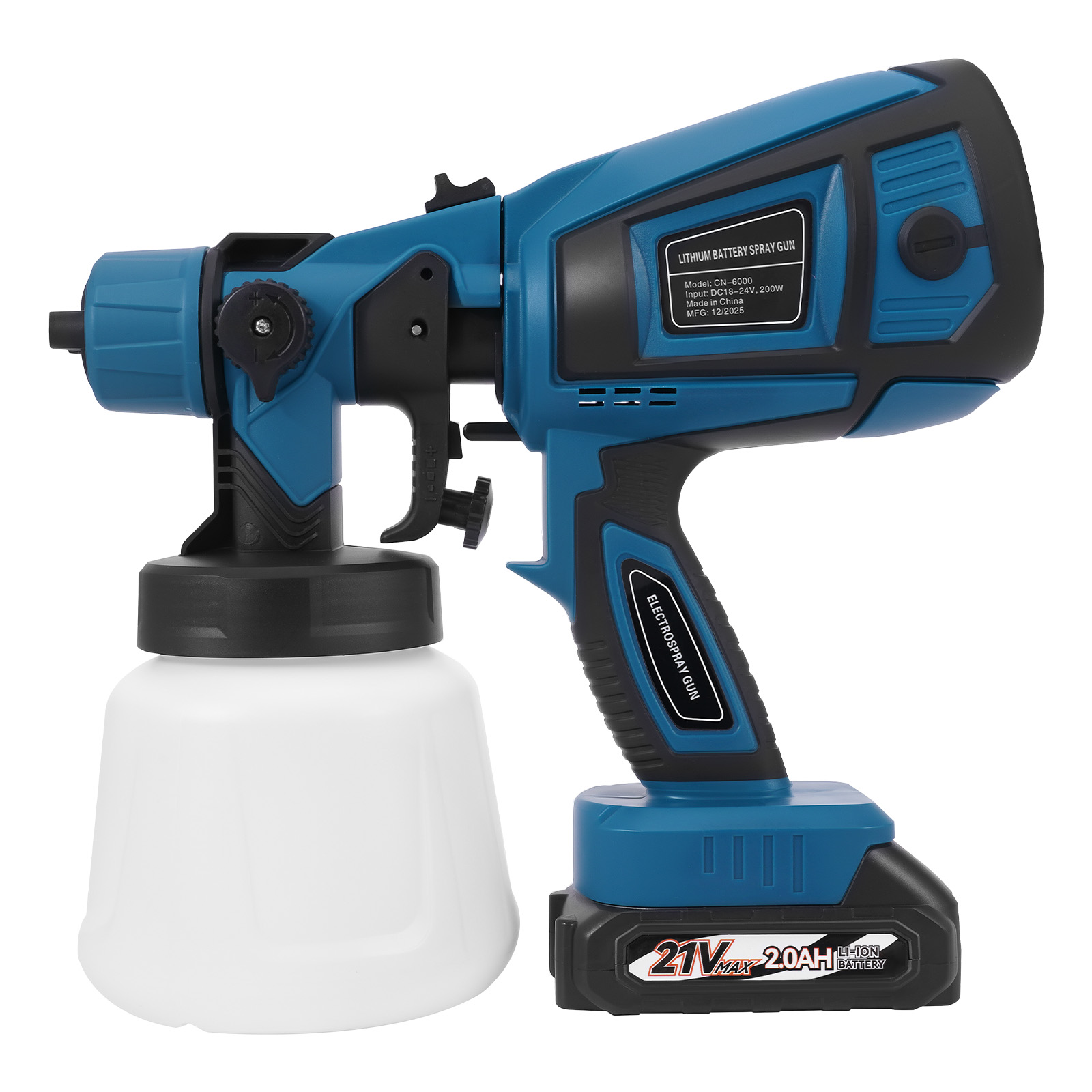 Electric HVLP Paint Sprayer 200W Handheld Gun 280-850ml/min 4 Nozzles Kit