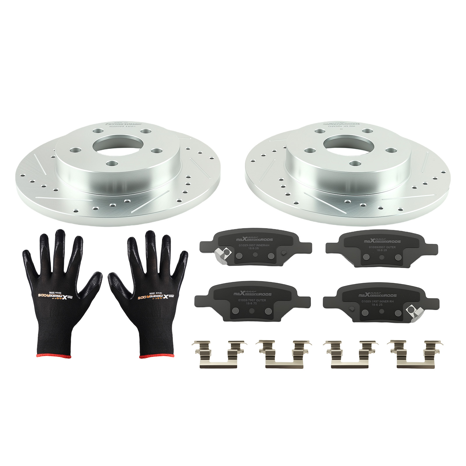 270mm Rear Brake Rotors+Ceramic Pads Kit for Chevrolet Malibu 2004-2012 S-55094