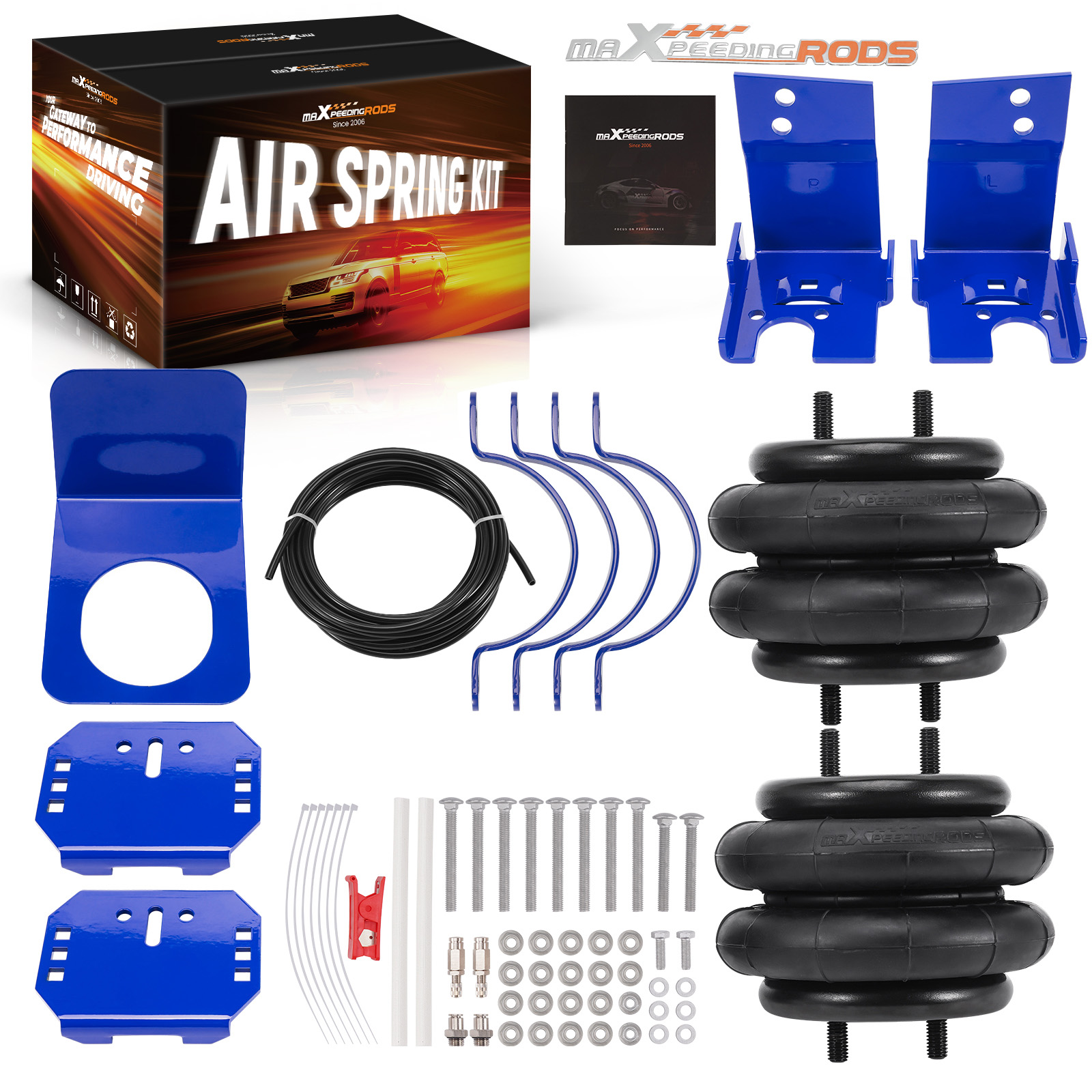 Air Spring Suspension Bags Leveling Kit Rear For Ford E-350 Econoline 1992-2022