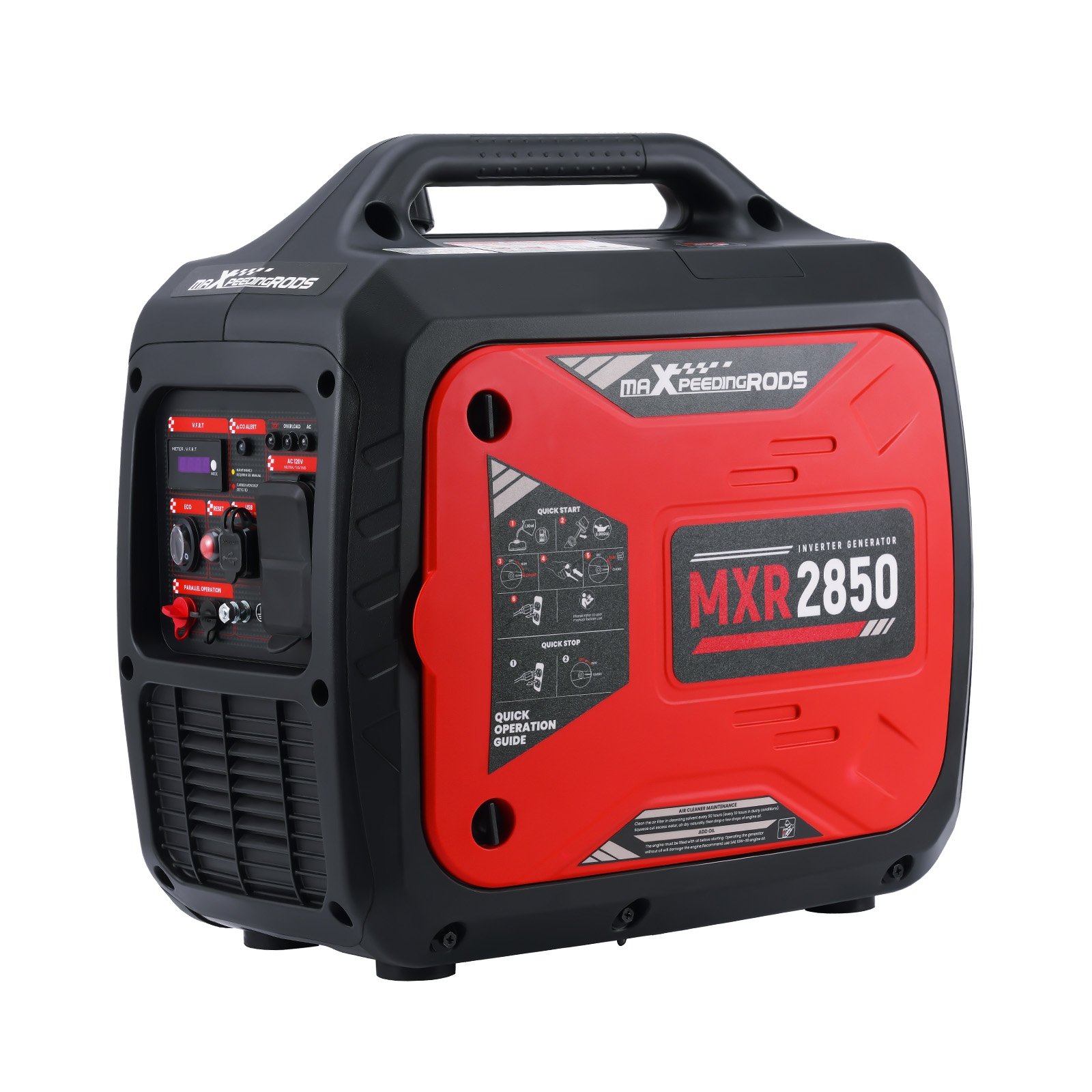 2850Watt Portable Inverter Generator Gas Powered Super Quiet For Outdoor Camping