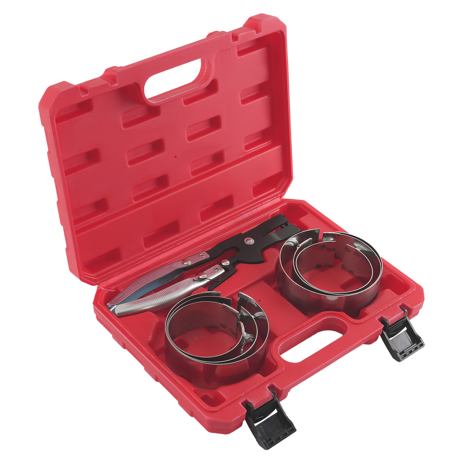 Piston Ring Compressor Set 73-111mm for Car Engine Rebuild Ratcheting Tool