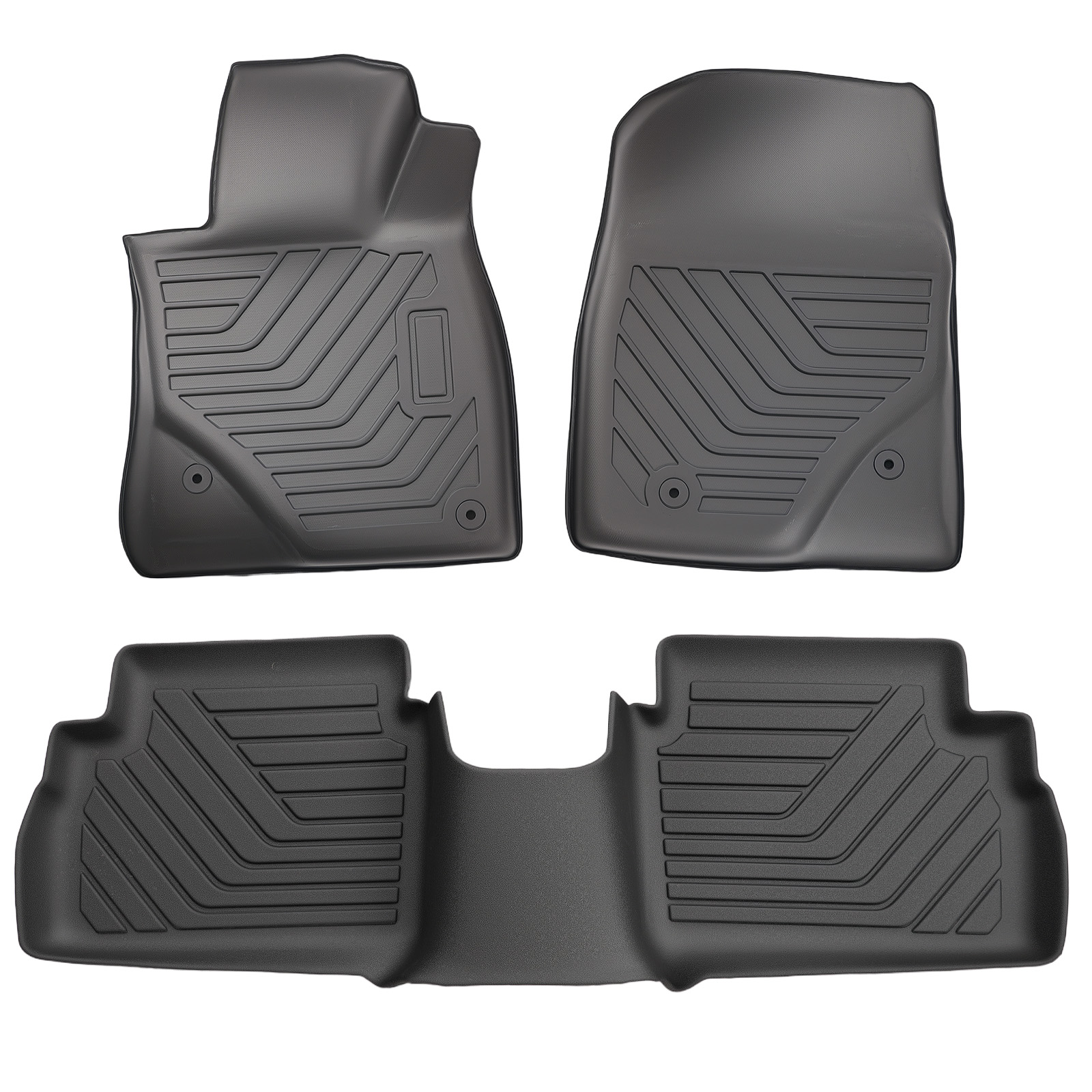 Carpet Floor Mats for Mazda 3 2014-2018 TPE Black Front & Rear Waterproof