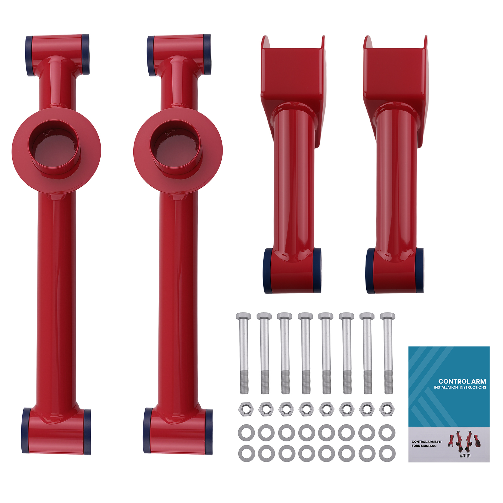 Rear Control Arms w/ Hardwares Upper & Lower Tubular For Ford Mustang 1979-2004