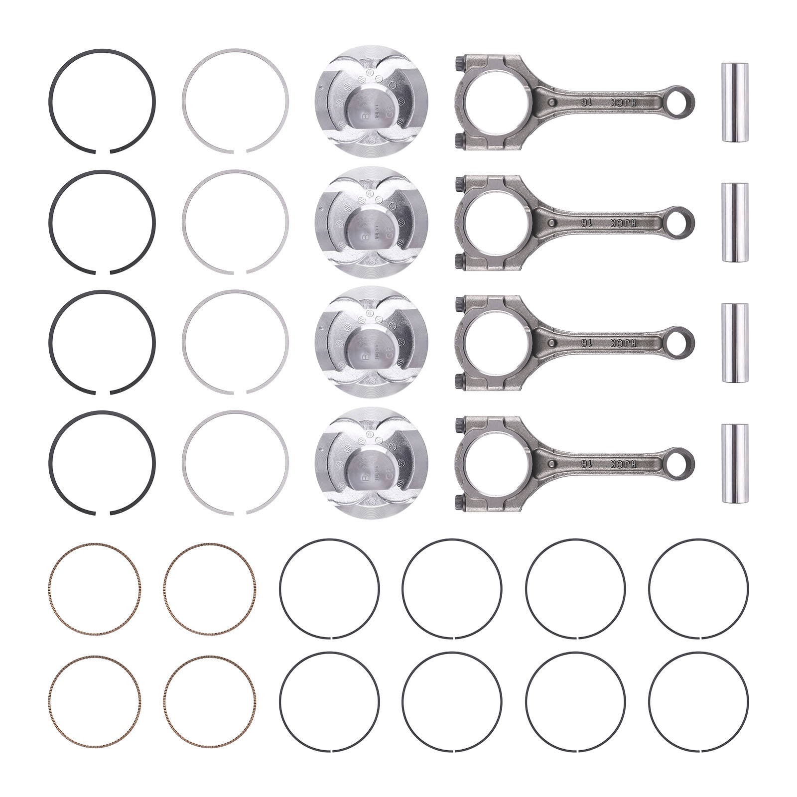 G4FD Connecting Rod & Piston Kit For Hyundai Kia Accent SOUL 1.6L 23041-2B600