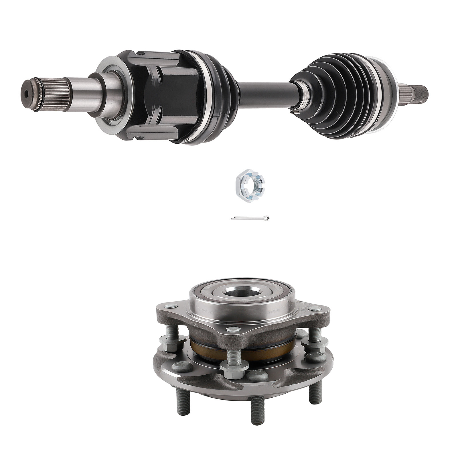 Front Left or Right CV Axle Shaft+Wheel Hub Bearing For Lexus GX460 V8 4.6L