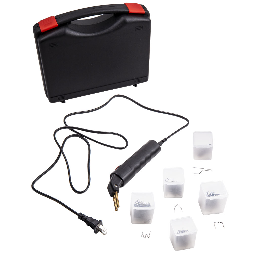 Stapler Car Bumper Fender Fairing Welder Gun Plastic Repair Kit＋1Set Stapl