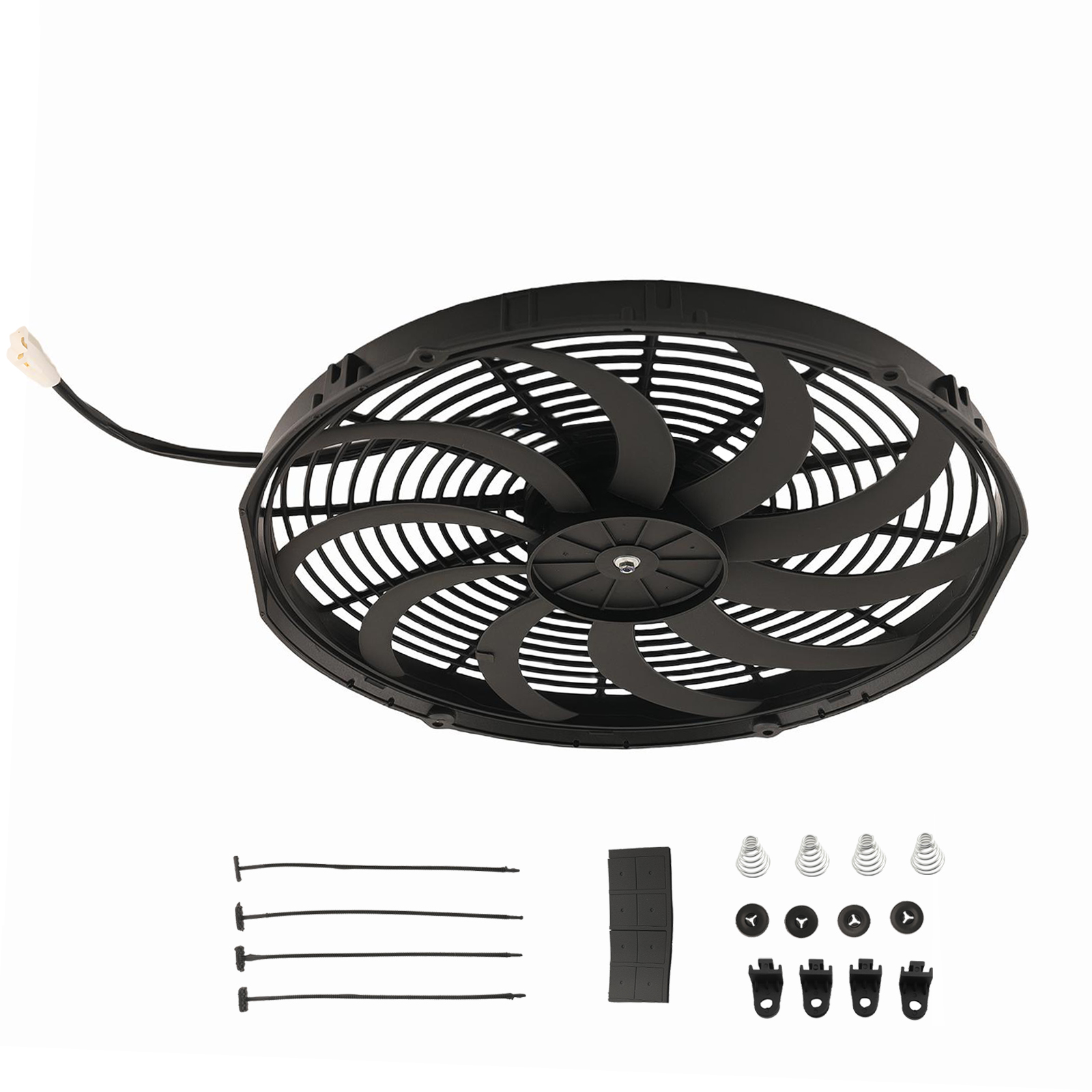 16 inch Electric Fan Kit for Universal Cooling 3000CFM 120W Push Pull Black