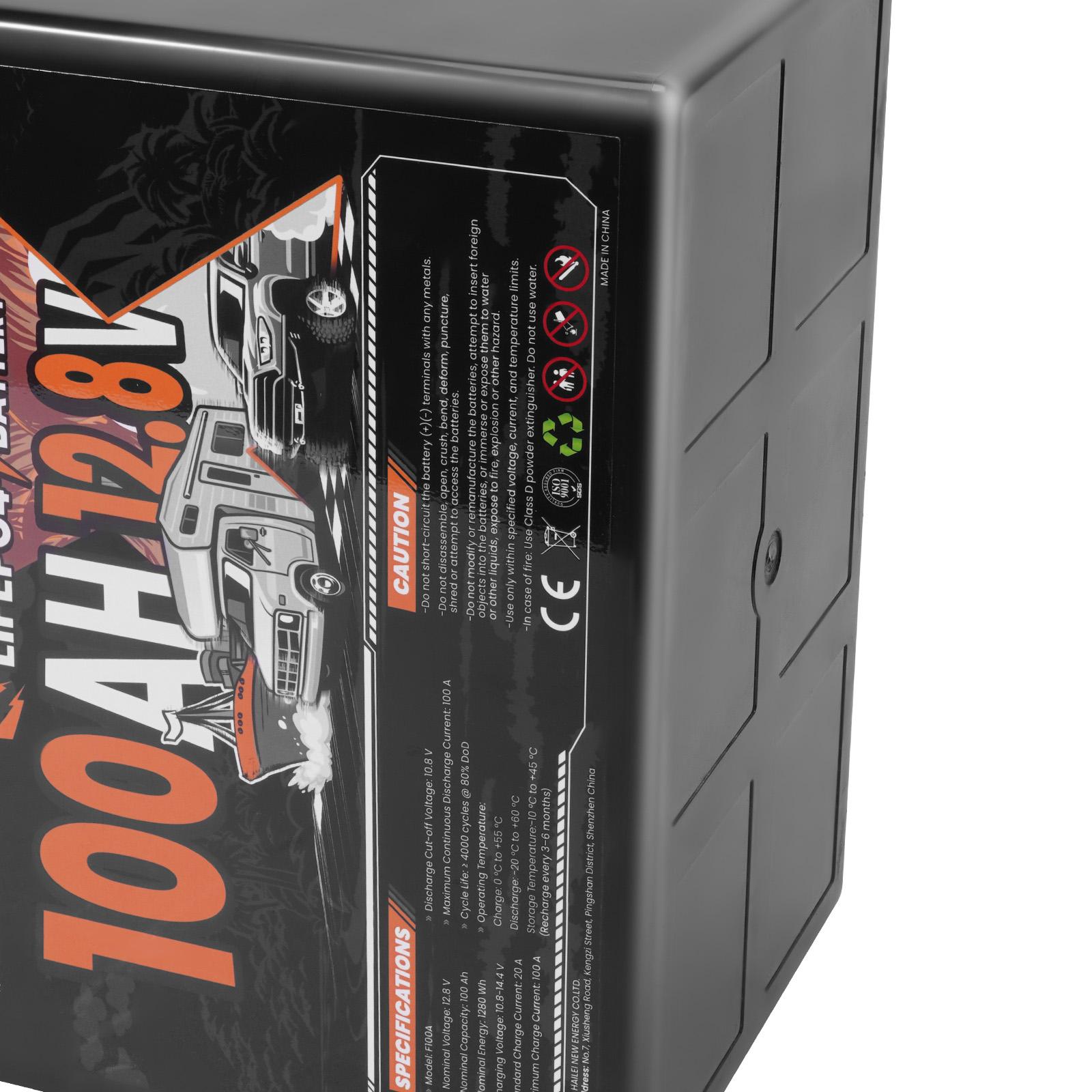 12V 100Ah LiFePO4 Battery for Marine Cold Weather Charging Protection, BMS