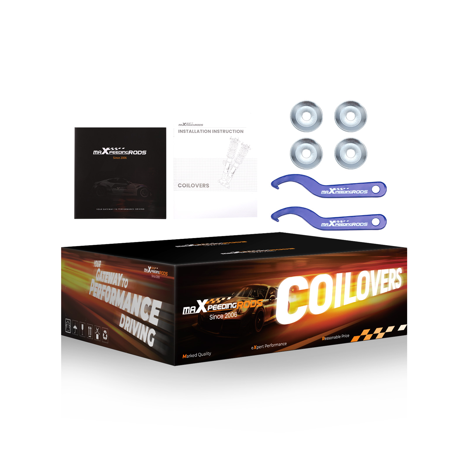 Maxpeedingrods Front Strut Rear Shocks For Ford F-150 2004 2005 2006 2007 2008