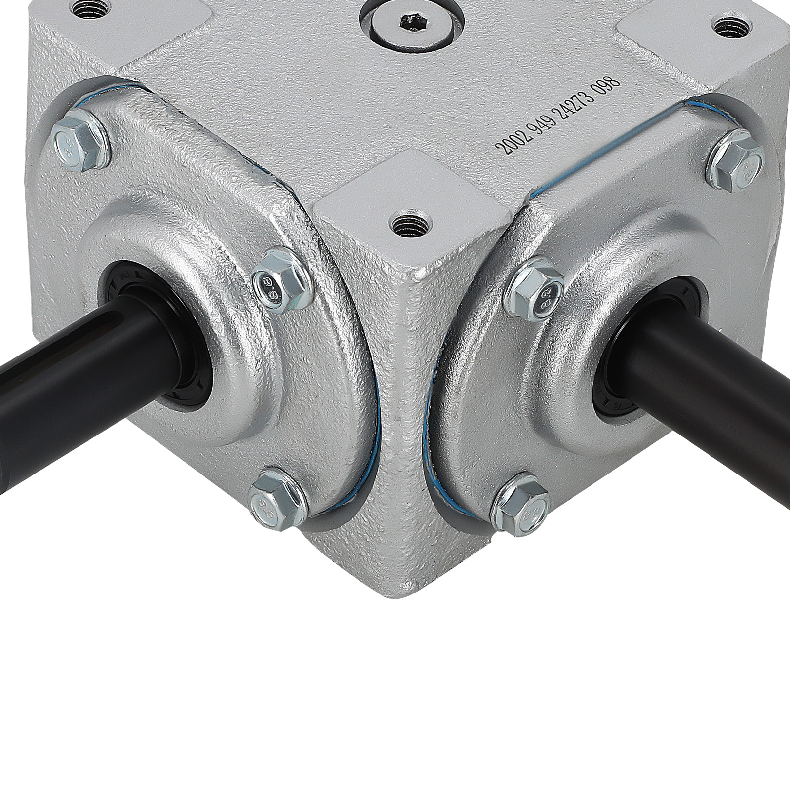 40 HP 1,800 Max RPM Right Angle Bevel Gearbox with 2 Keyed Shafts