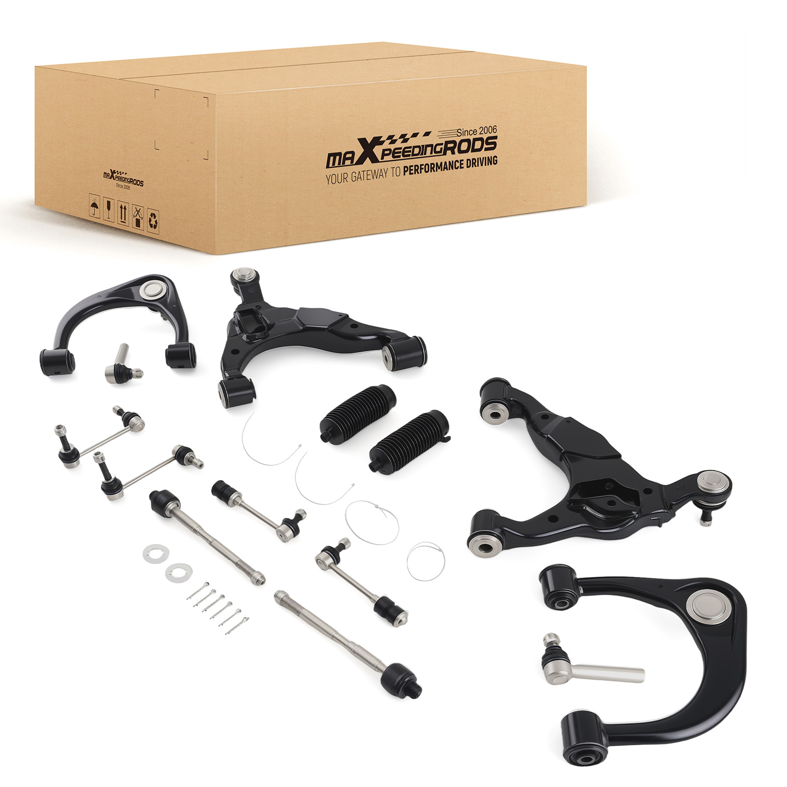 14x Front Lower Upper Control Arm W/ball Joint For 2003-2009 4Runner Lexus GX470