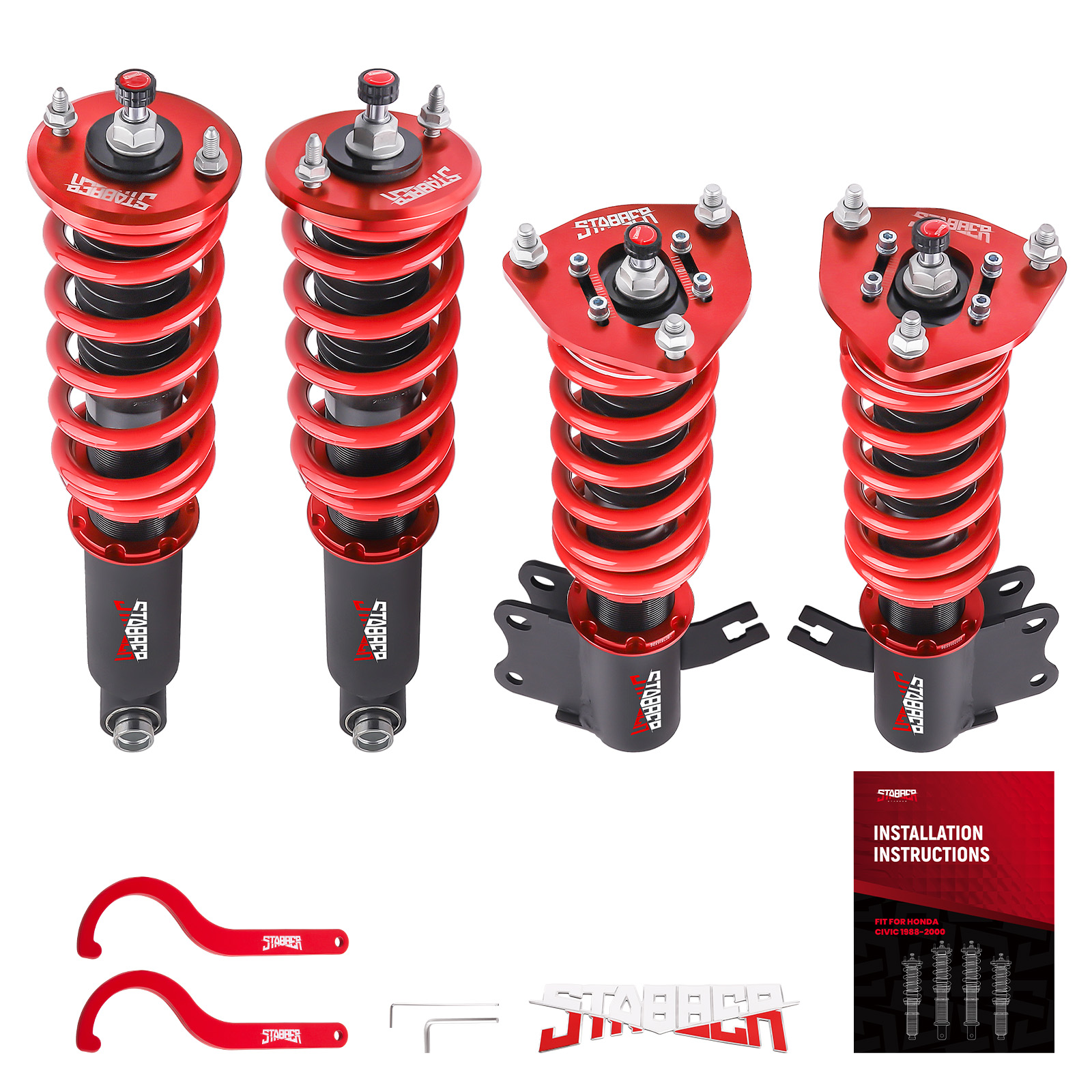 STABBER 24 Step Damper Coilovers Lowering Coils for Nissan S13 240SX 89-93