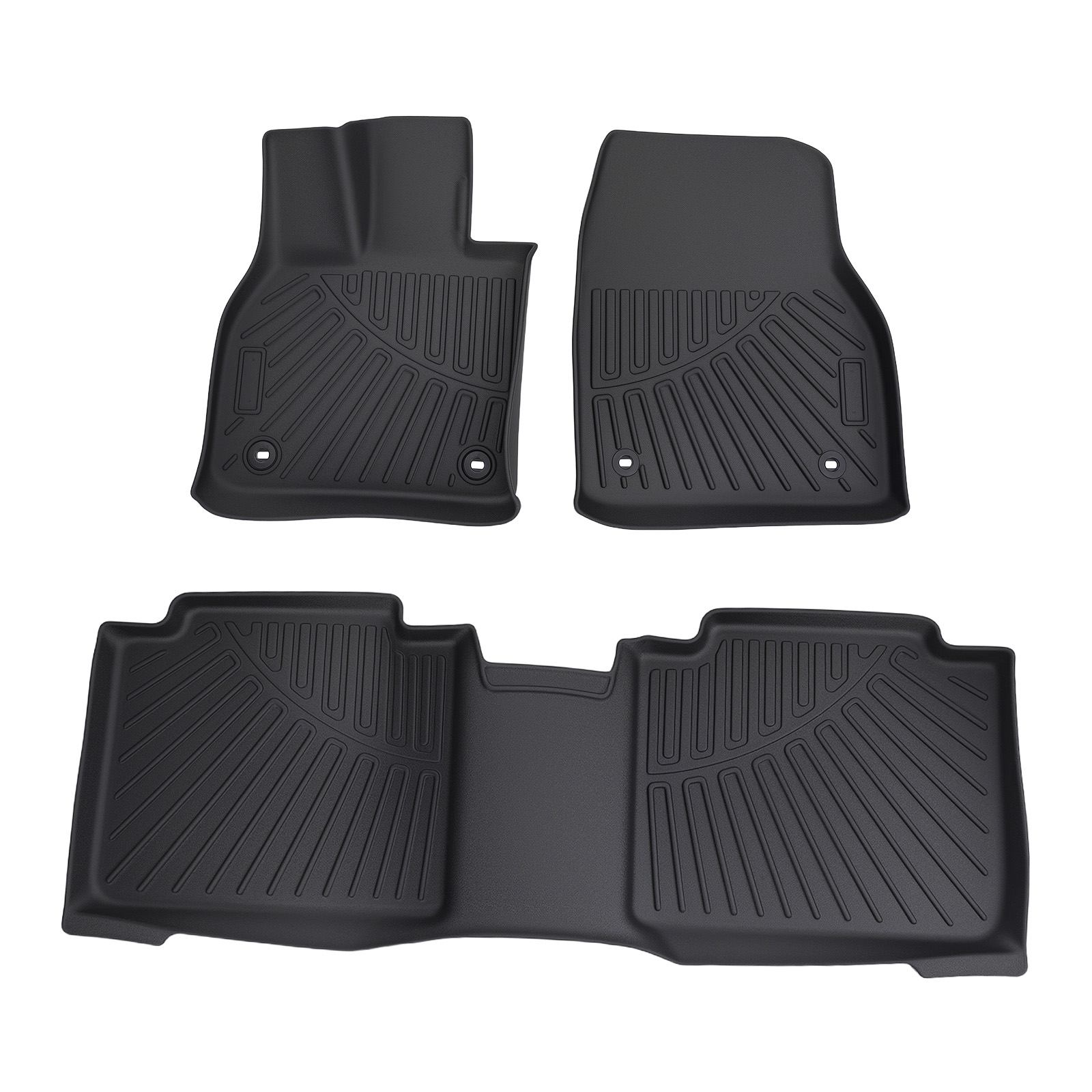Floor Mats Liner for Subaru Solterra/Toyota bZ4X 2023-2025 Black TPE Car Mat
