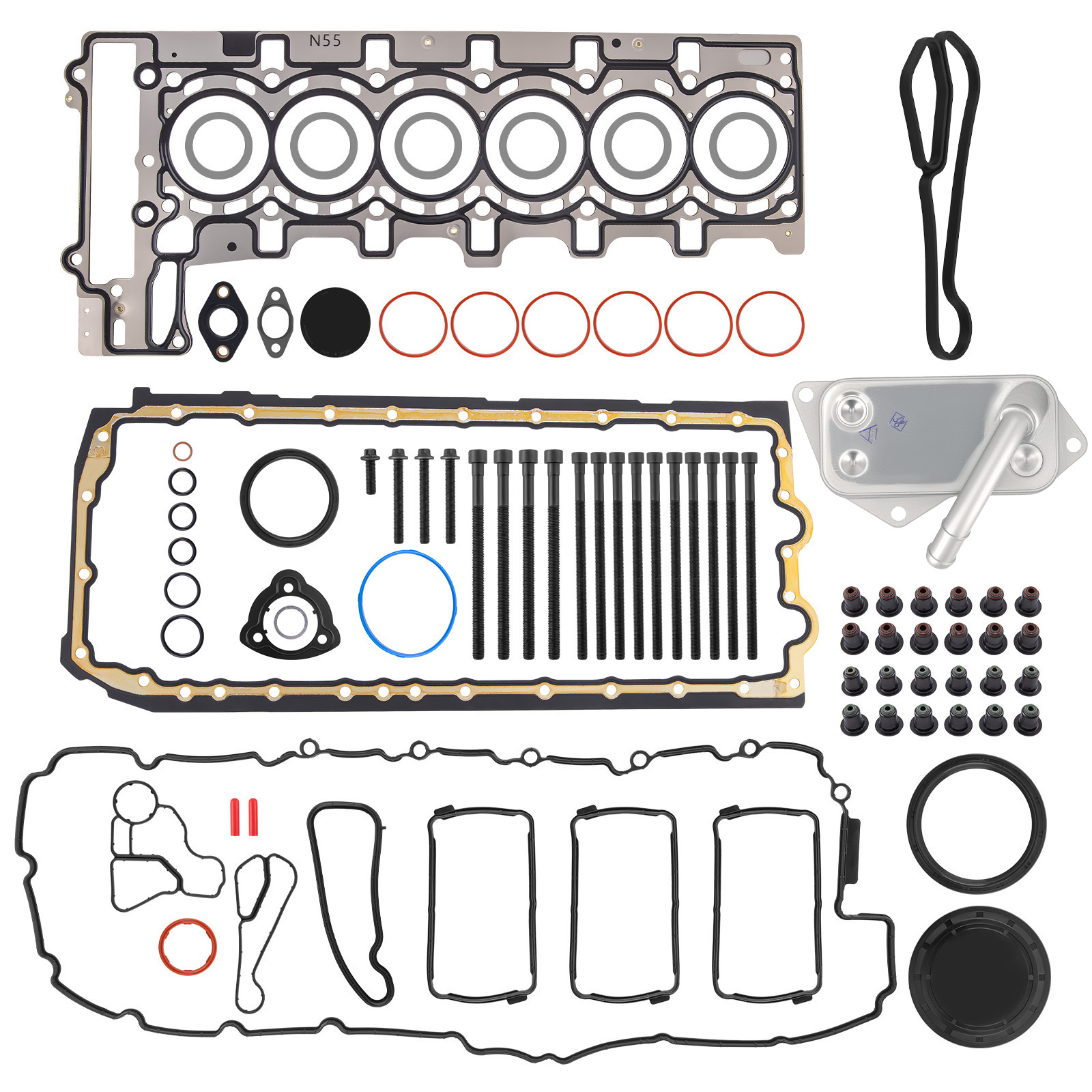 3.0L Turbo Oil Cooler Gasket Set CS55004 for BMW F10 535i 2011-2016