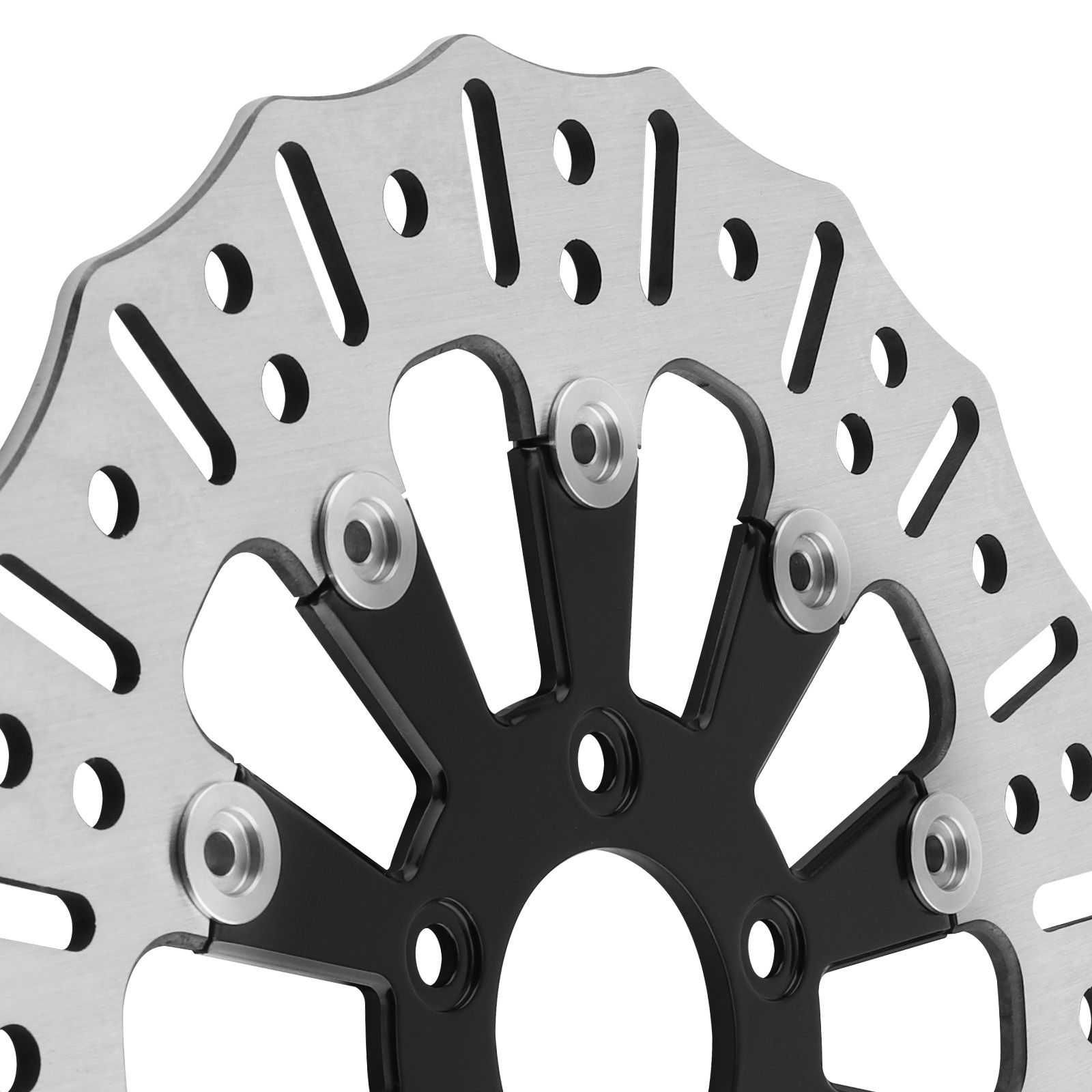 1x Front Floating Brake Disc 299mm for Harley Trike Touring 2009-2019 Black