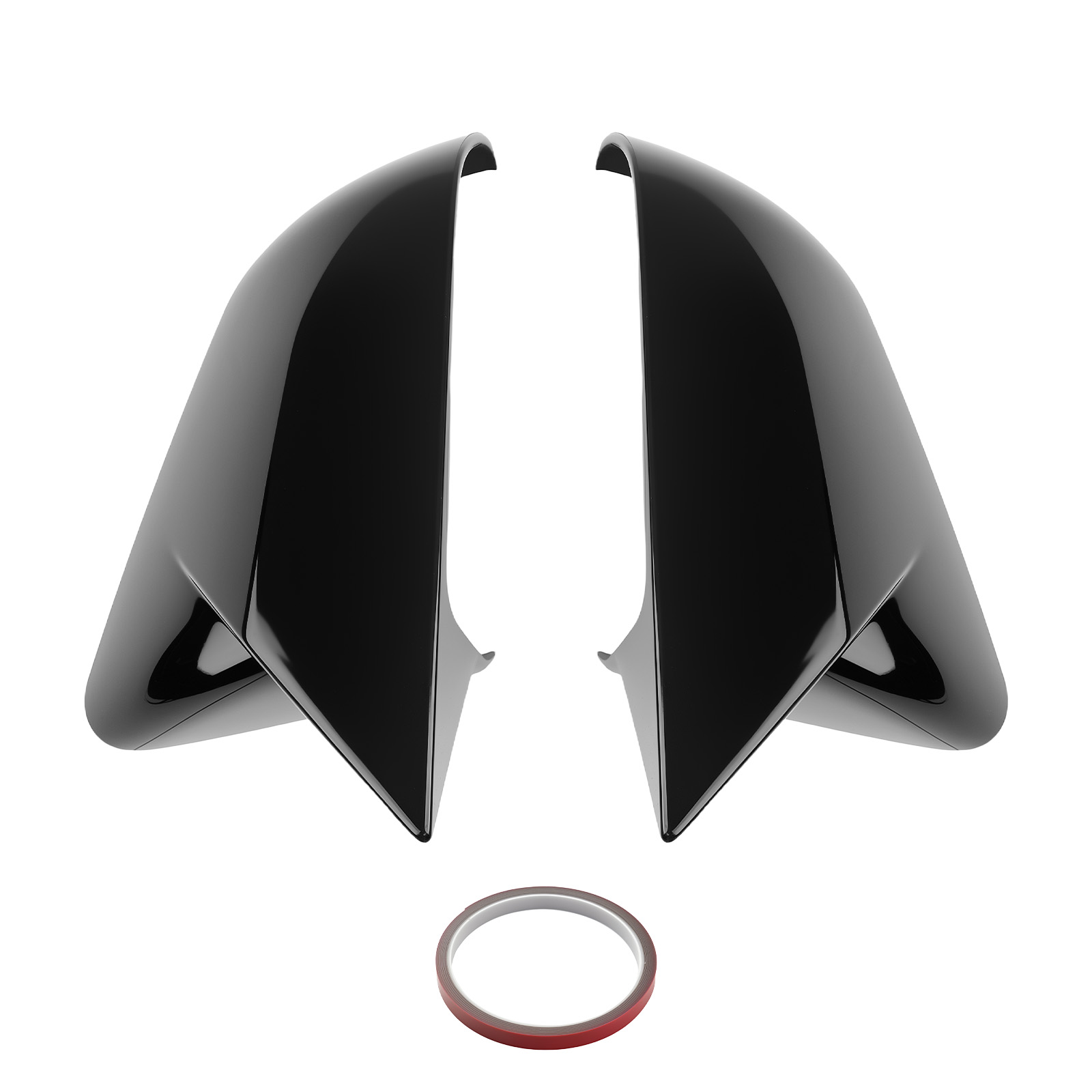 Door Mirror Cover for Ford Mustang 2015-23 FR3B-17683 FR3Z-17682 Black Front Kit