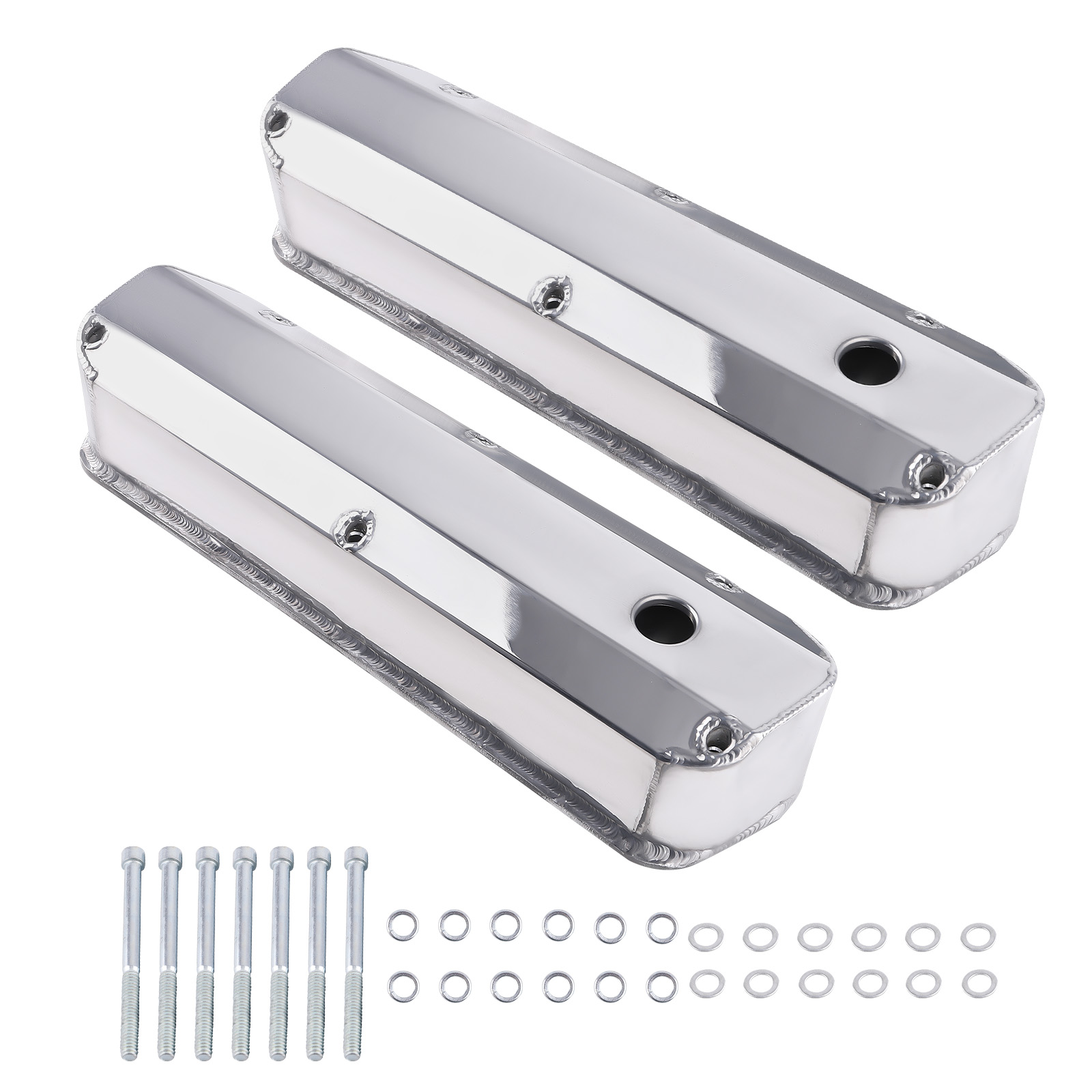 Baffled Valve Cover Set for Ford 260 289 302 351W 1962-85 3.5