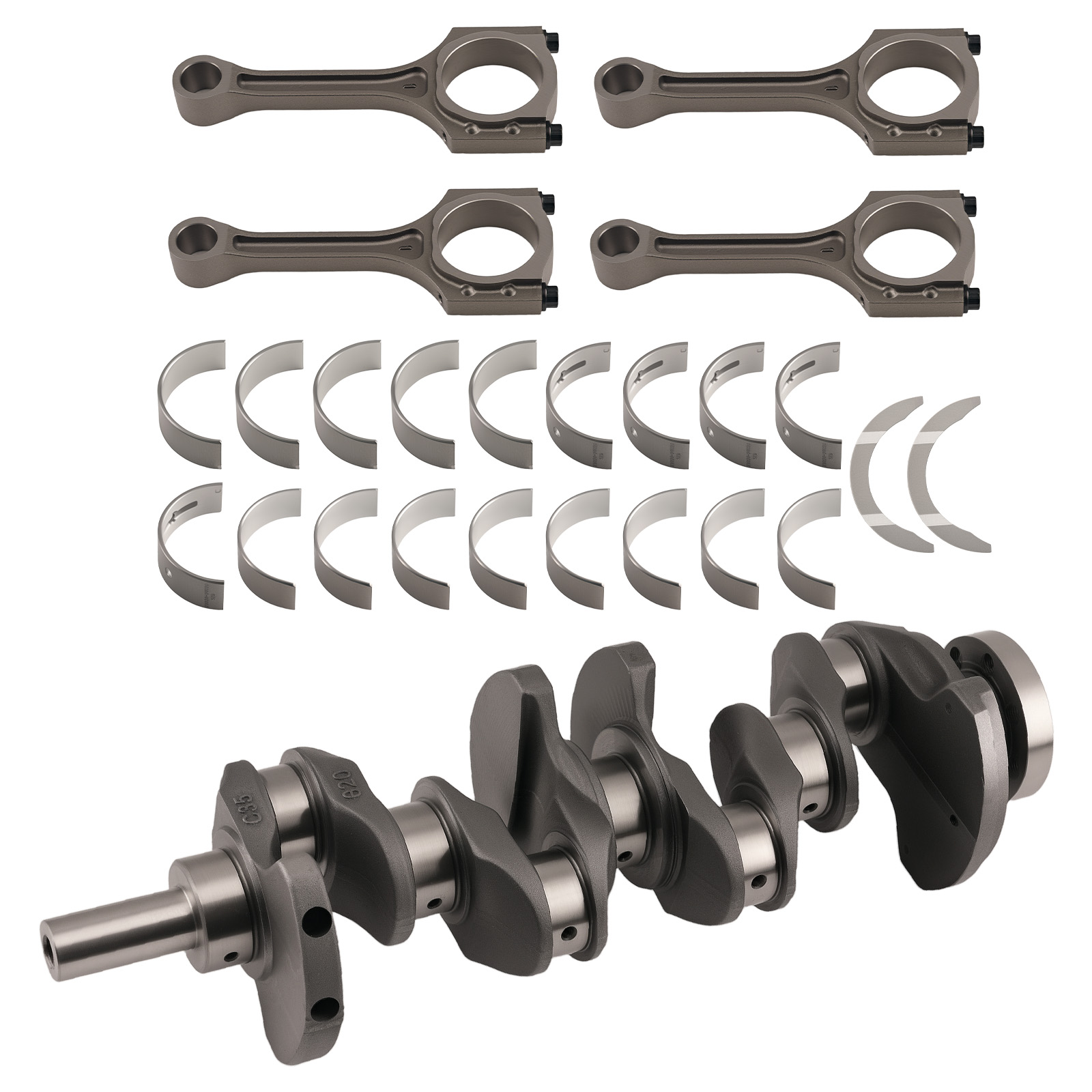 G4KD 2.0L Engine Crankshaft w/ Rods & Bearings Set for Hyundai Kia Optima 2.0L