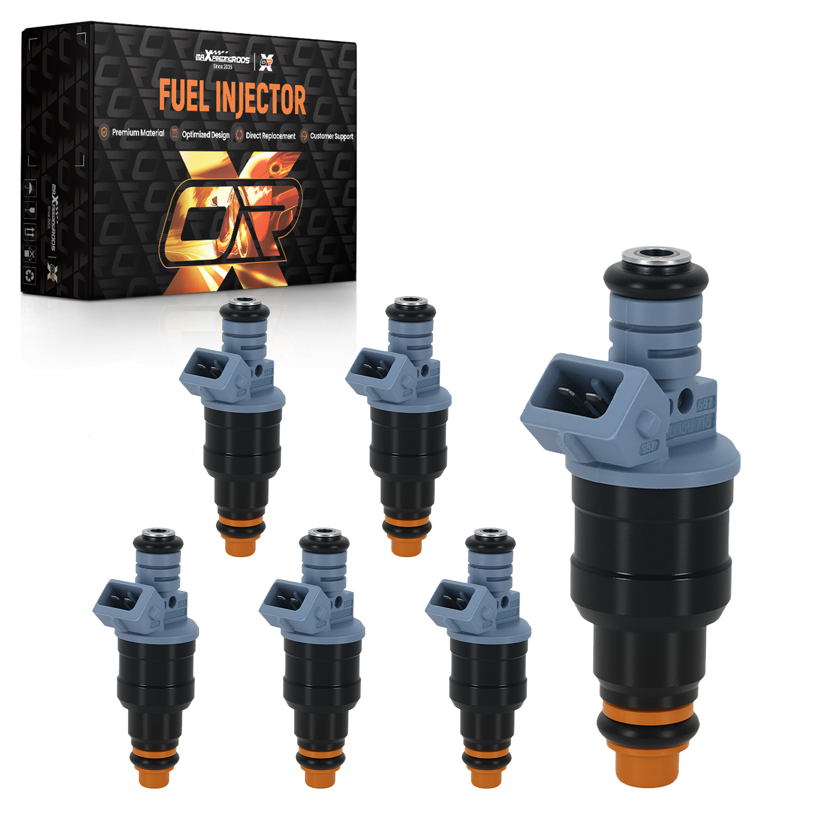 6PCS Fuel Injectors Kit for Ford F-Series E-Series 1987-1989 0280150715