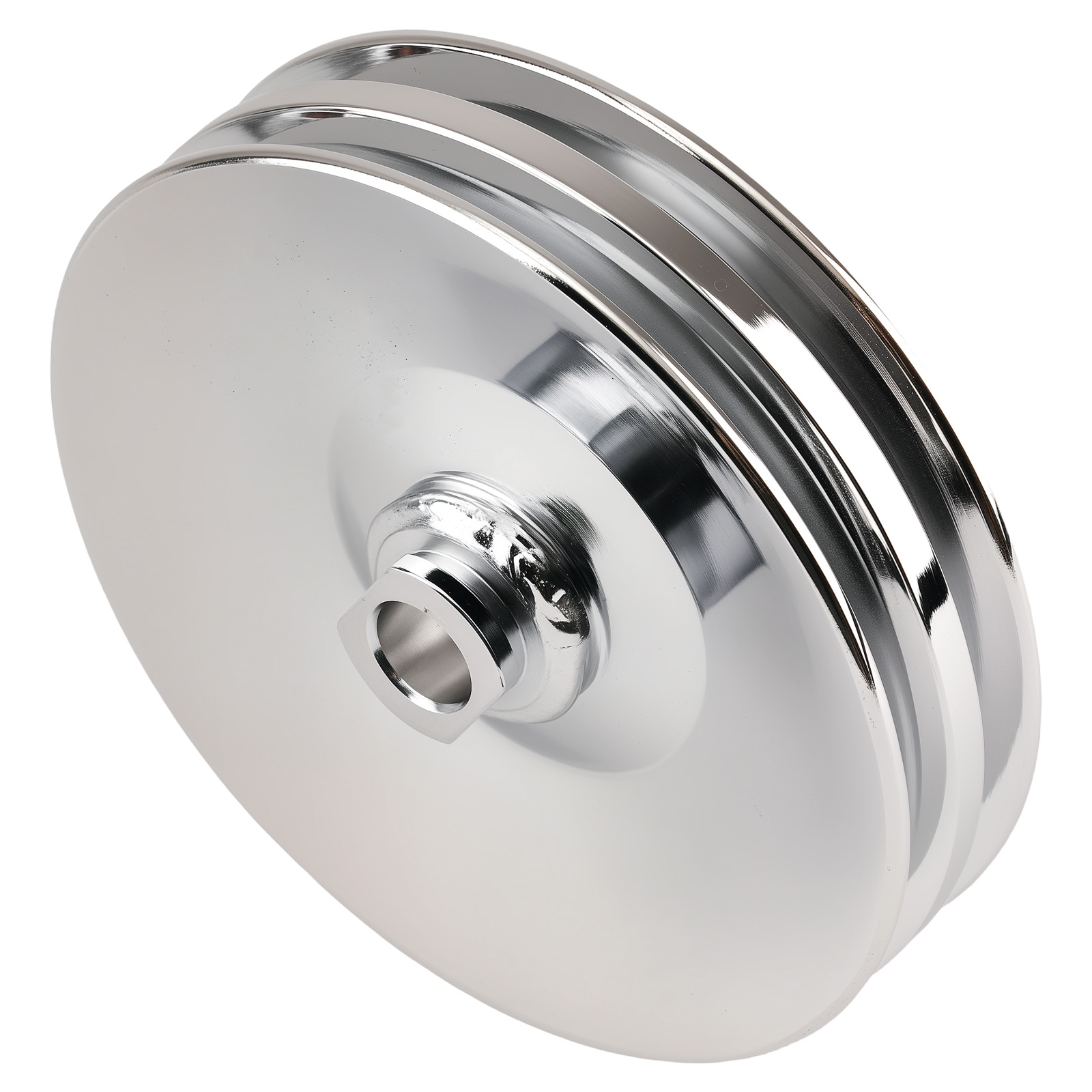 Water Pump Pulley Fit For SBC Small Block Chevy 2 Groove Kit 283 engines Chrome
