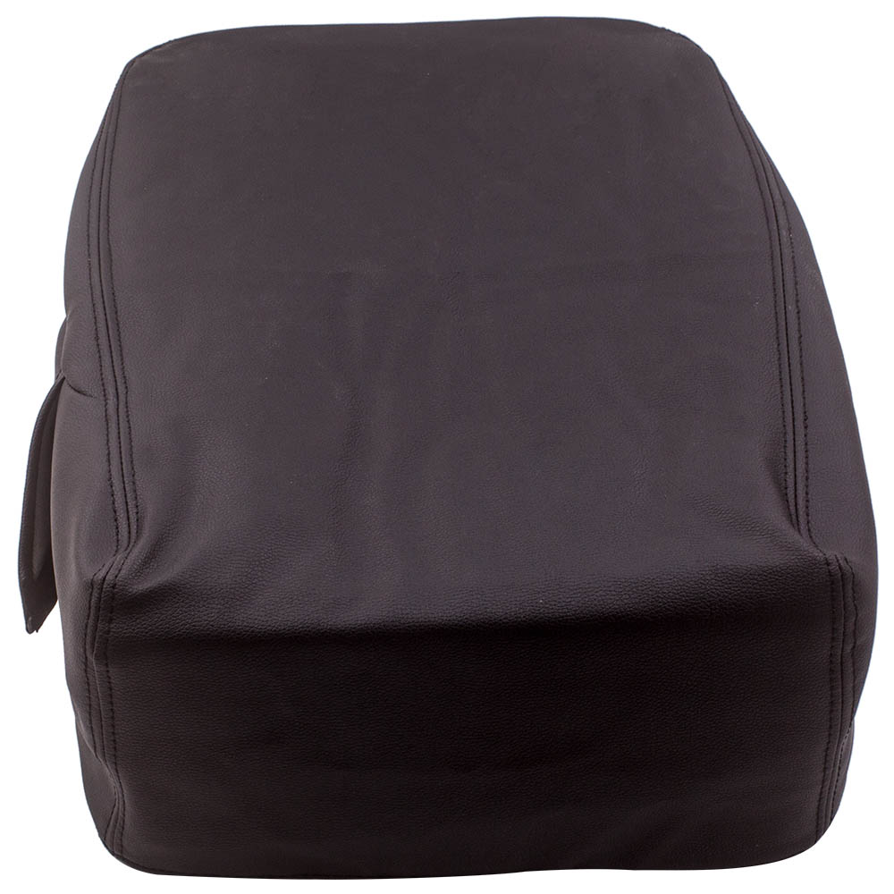 Black Leather Armrest Console Jump Seat Cover For Silverado Tahoe Yukon